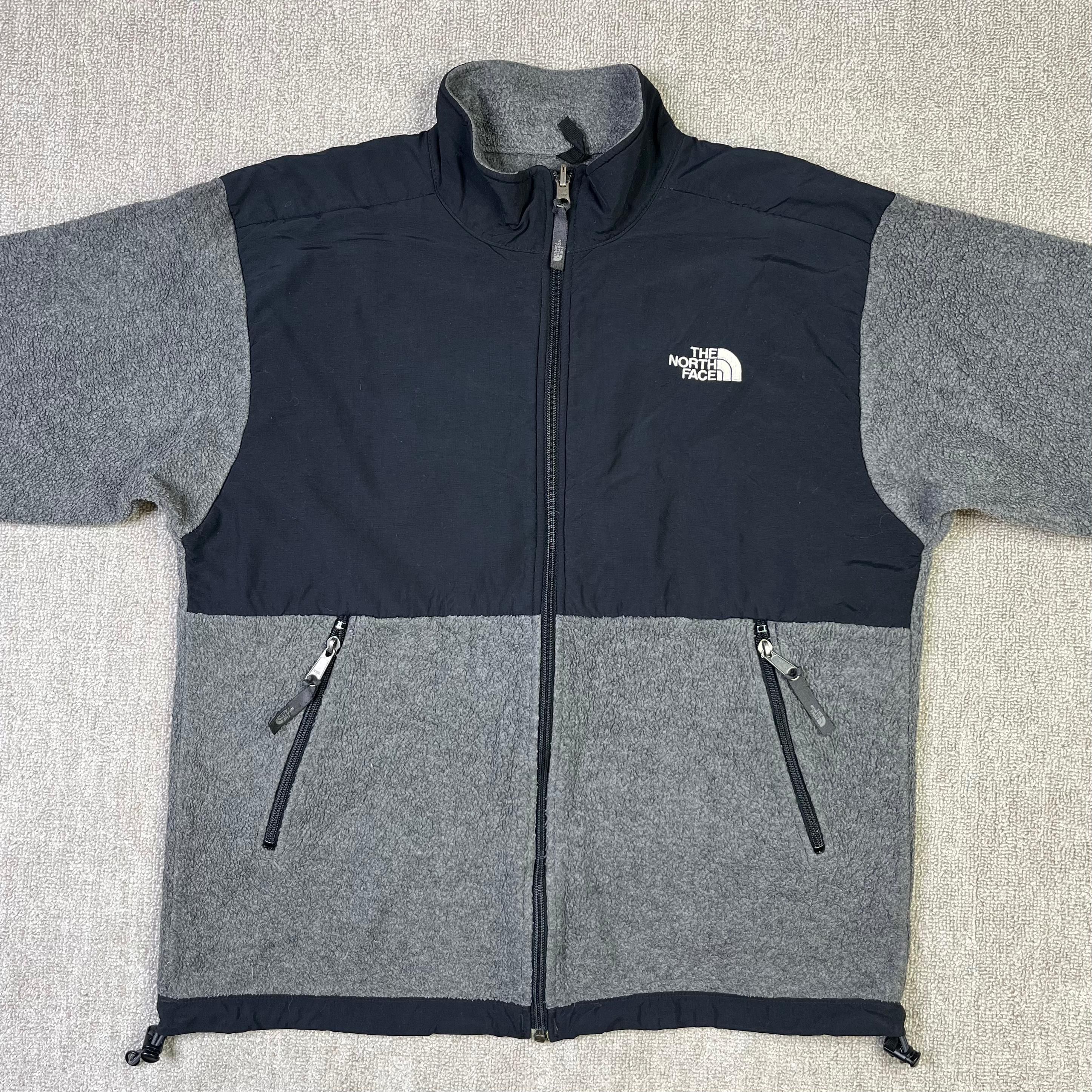 The North Face Fleece Jacket Full Zip Grey Black Outdoor Festival Youth - Picture 2 of 12