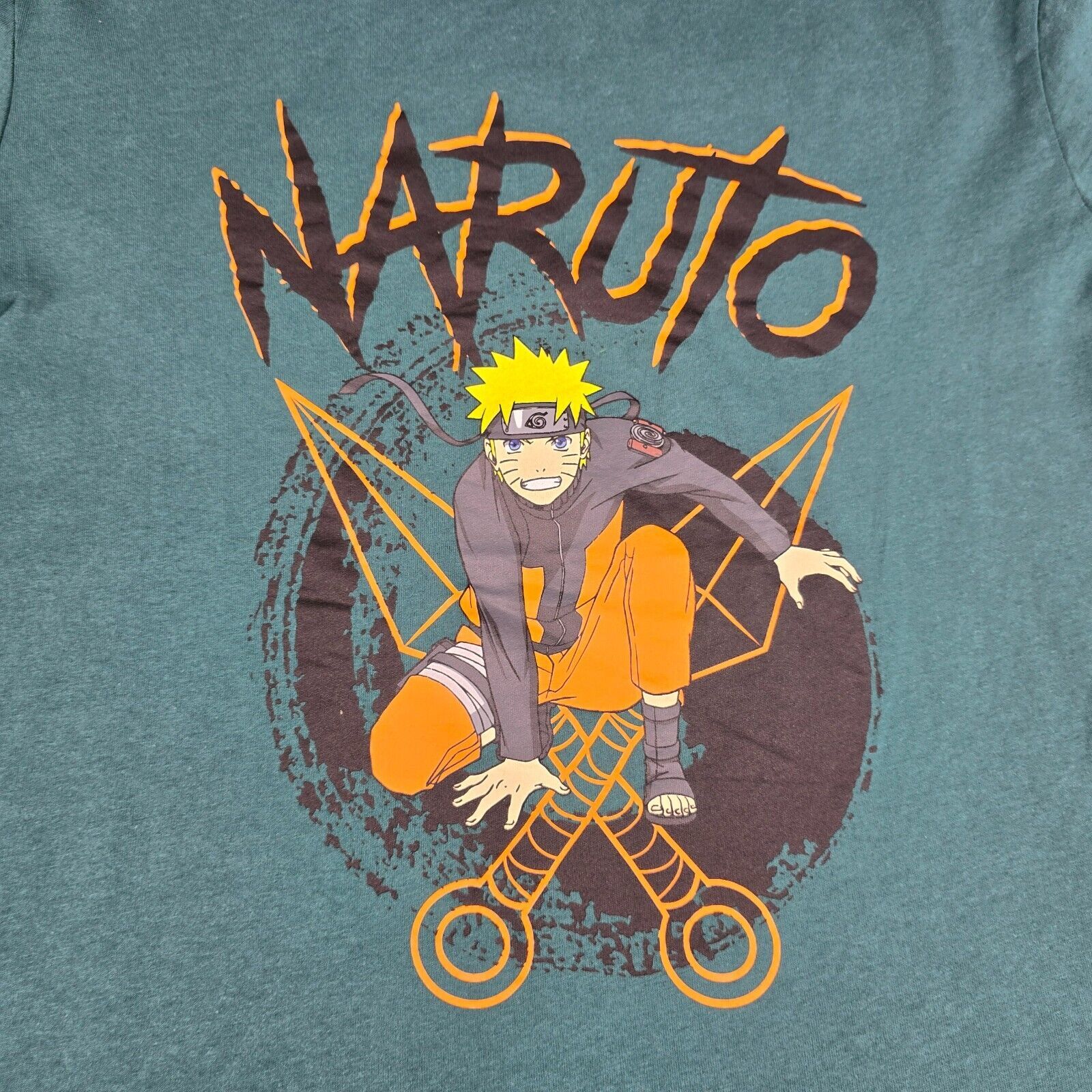 Naruto Shippuden Shirt Adult Extra Large Green Anime Collection 2007 Tee View 2