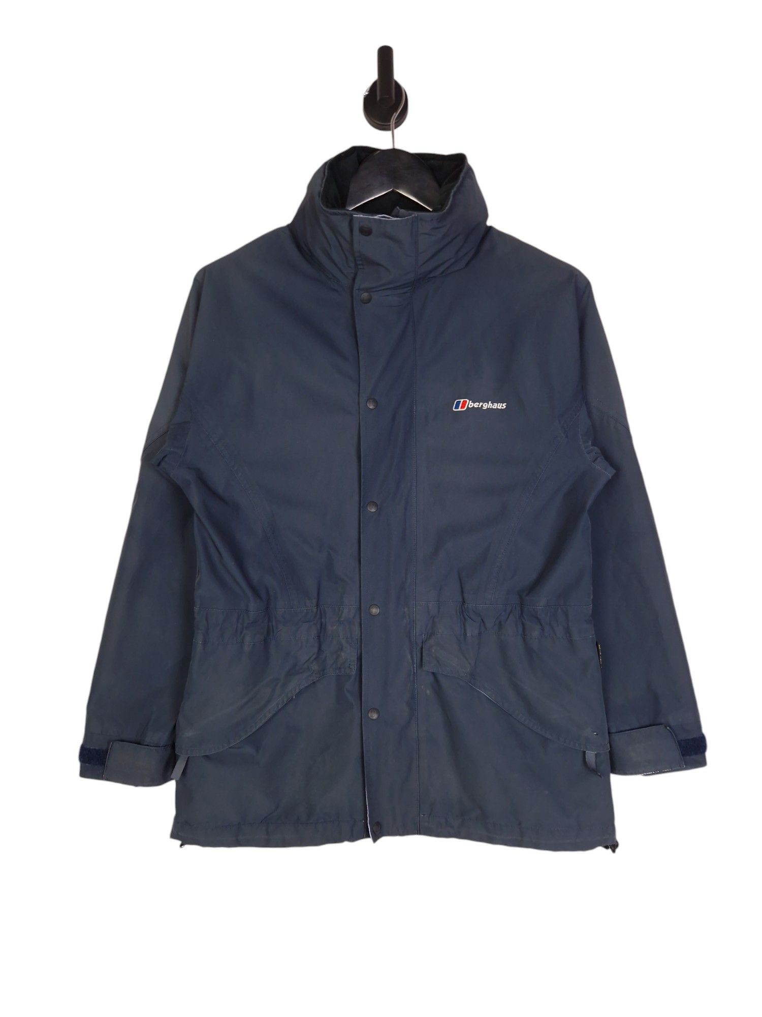 Berghaus GoreTex Rain Jacket Size UK 10 In Blue Women's Hooded