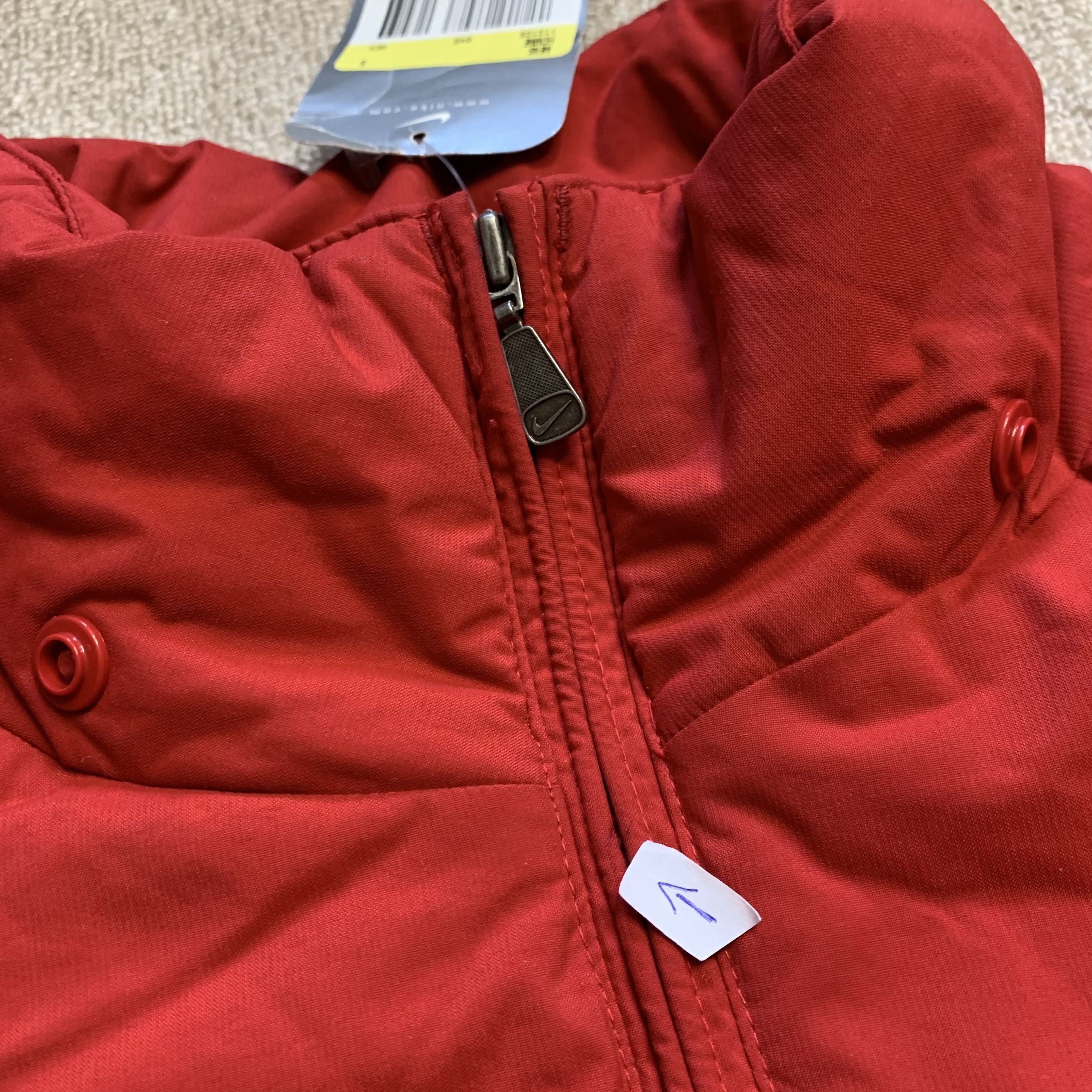 Nike Puffer Jacket Coat Y2K 2003 Vintage Hooded Poly Filled Swoosh RARE S - Bild 6 von 9