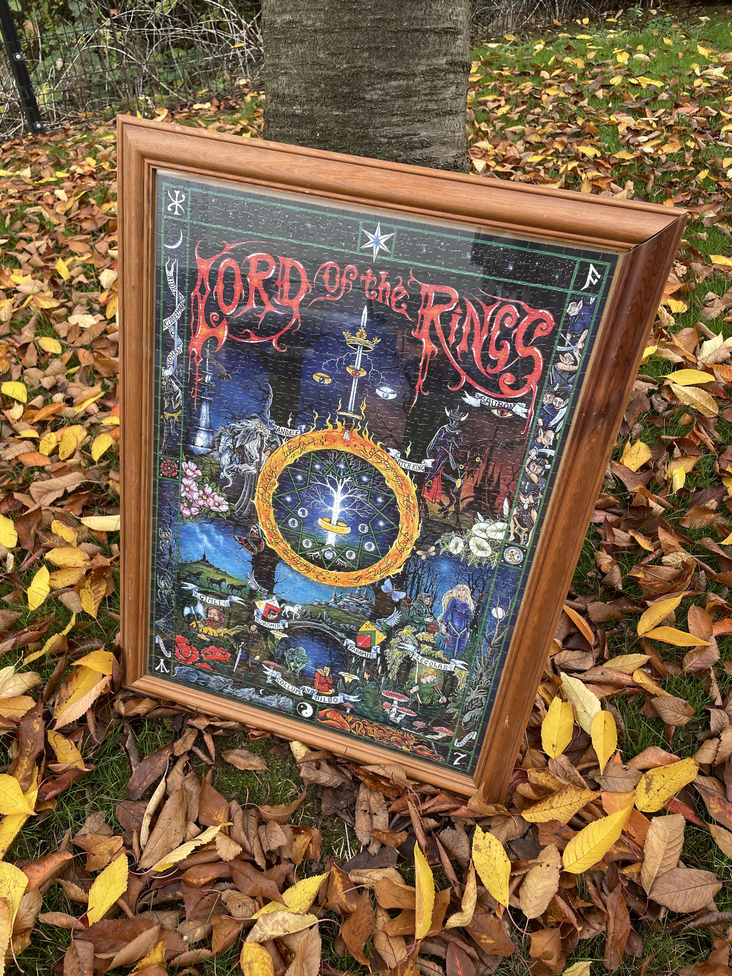 Large Framed Lord of The Rings Puzzle Art - Peter Pracownik Vintage Tolkien LOTR - Picture 4 of 9
