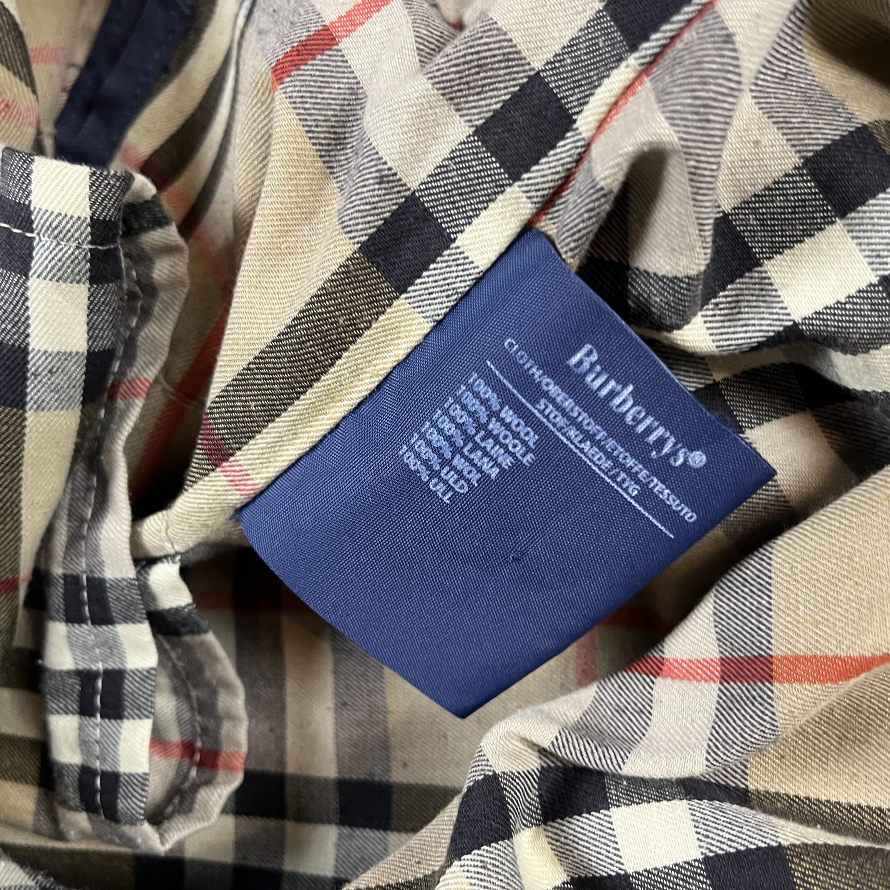 Burberry’s Harrods Made in England Trench Coat Jacket Nova Check - size Large - Picture 10 of 10