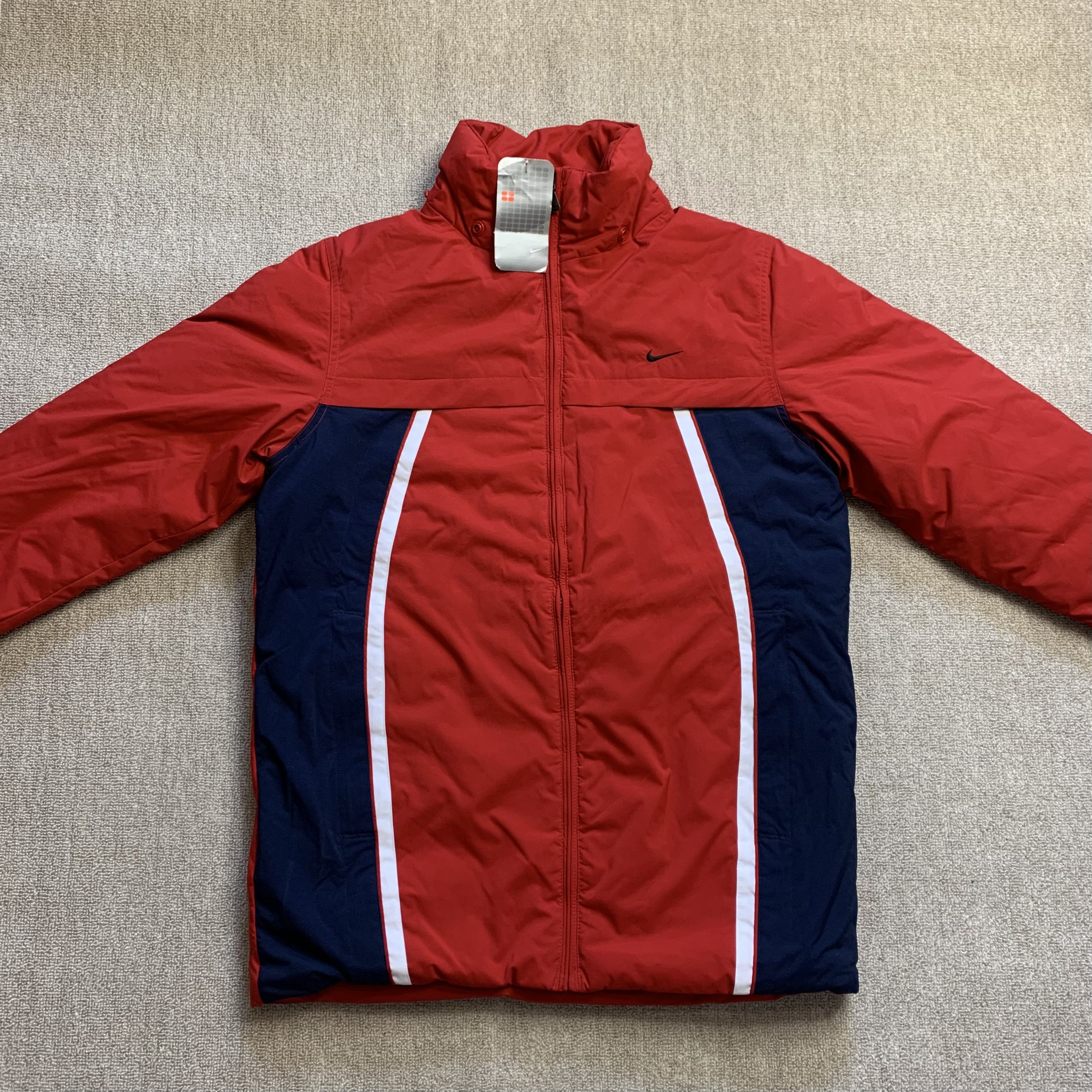 Nike Puffer Jacket Coat Y2K 2003 Vintage Hooded Poly Filled Swoosh RARE S - Bild 4 von 9