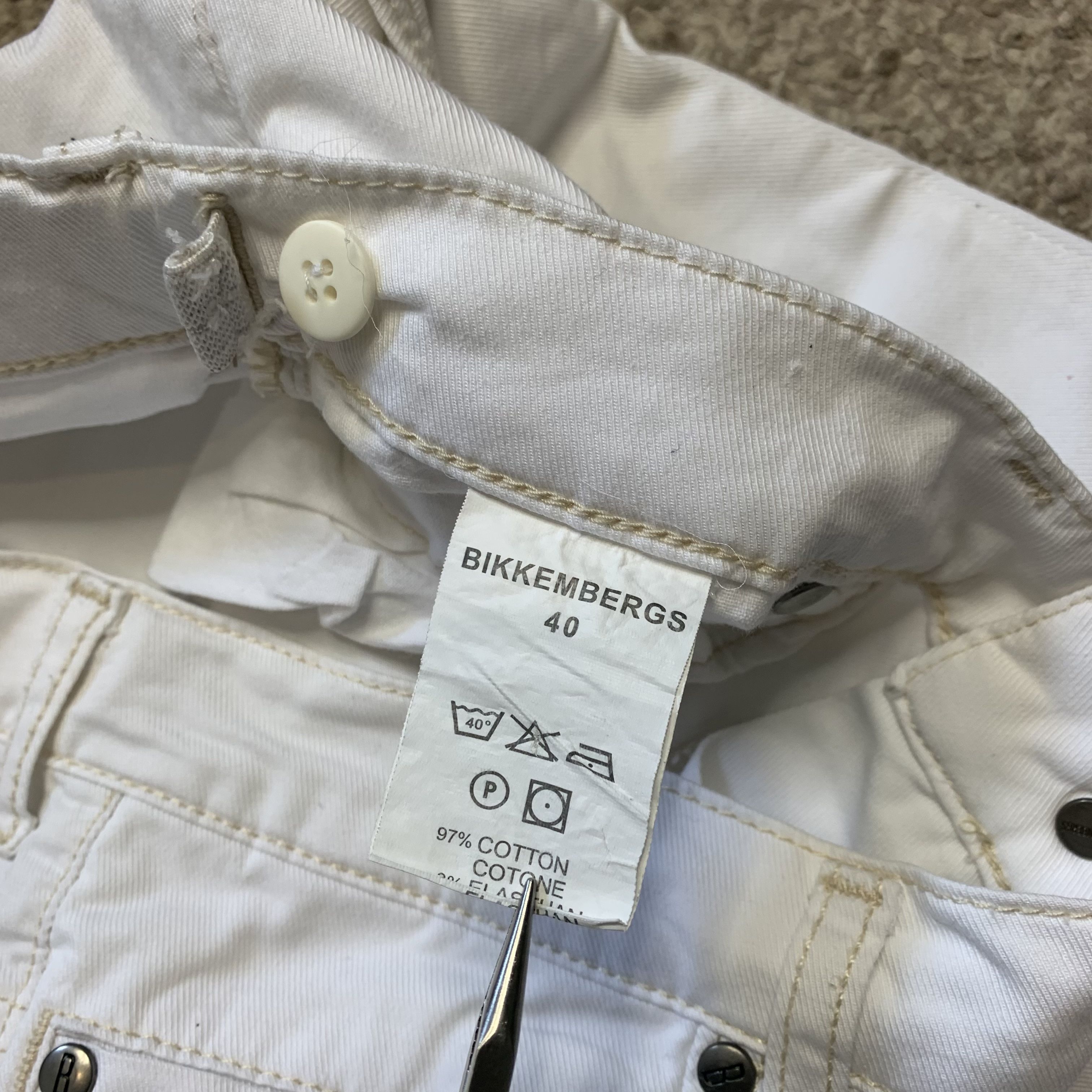 Dirk Bikkembergs Jeans Trousers Chinos Straight Regular Fit Vintage Y2K 28x28.5 - Picture 4 of 8