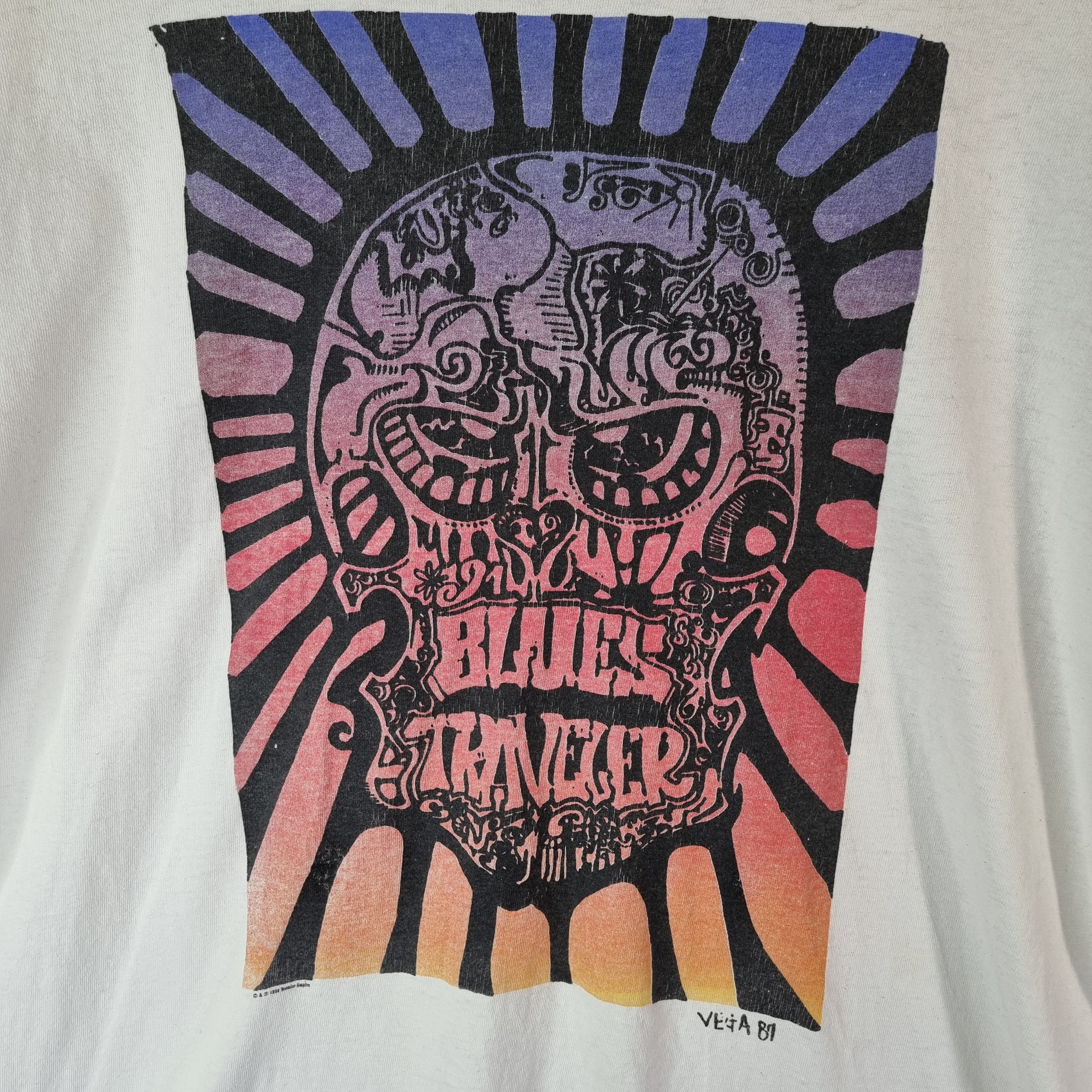 Blues Traveler 1996 T-Shirt Mens XL White Tour 96 Vintage Single Stitch Delta US - Picture 2 of 10