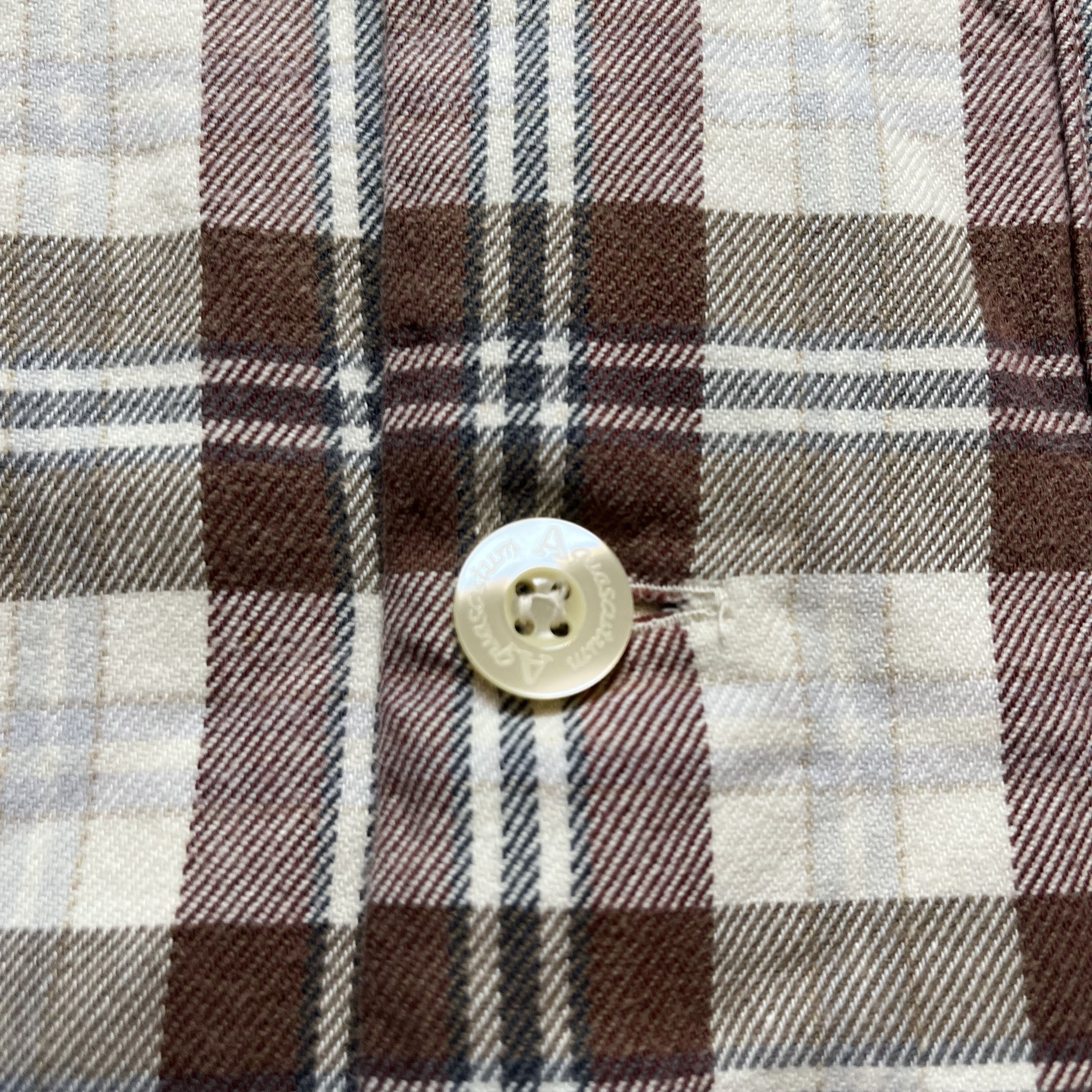 Aquascutum House Check Pyjama Set Sleepwear Lounge Brown Mens Shirt- Size Medium - Bild 5 von 6