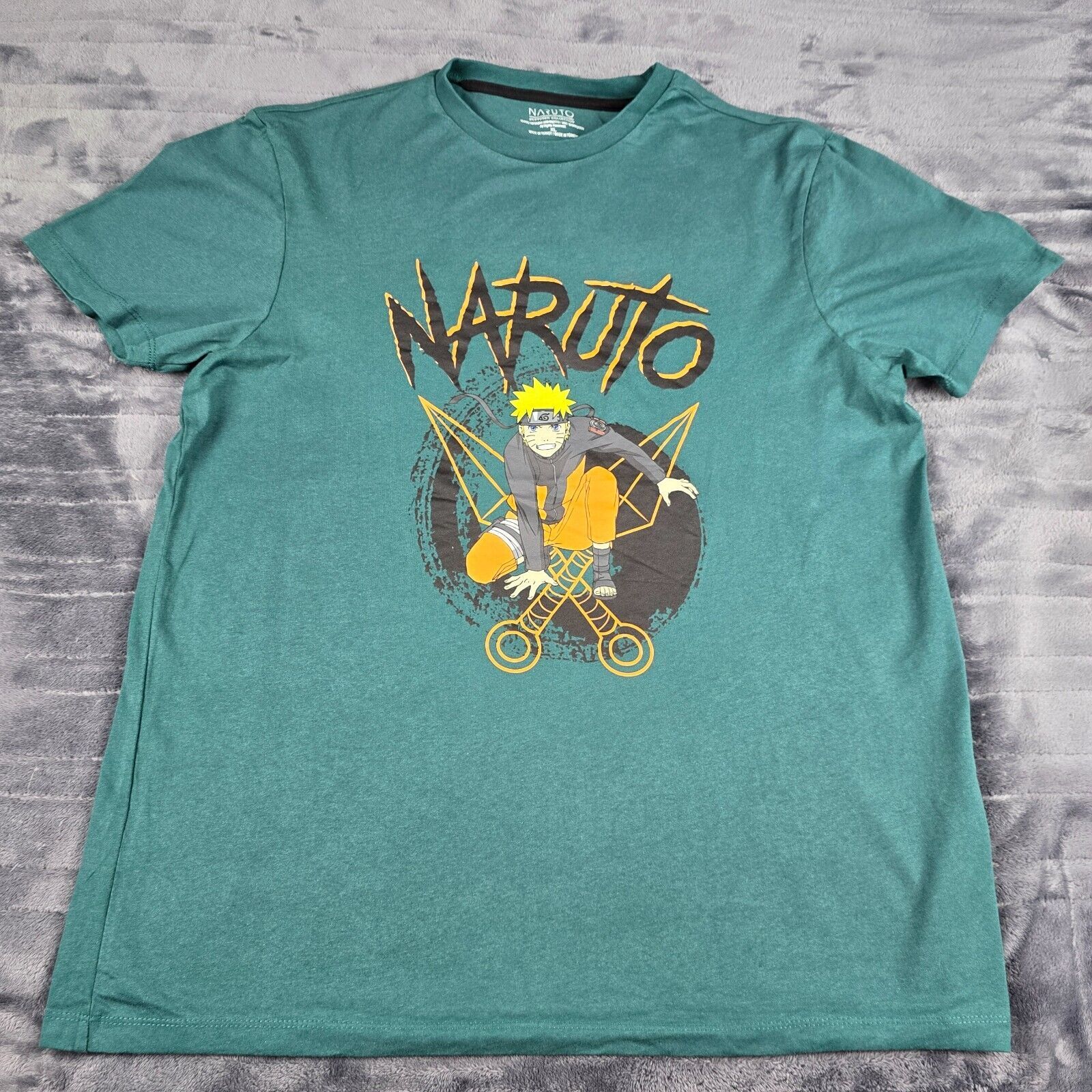 Naruto Shippuden Shirt Adult Extra Large Green Anime Collection 2007 Tee