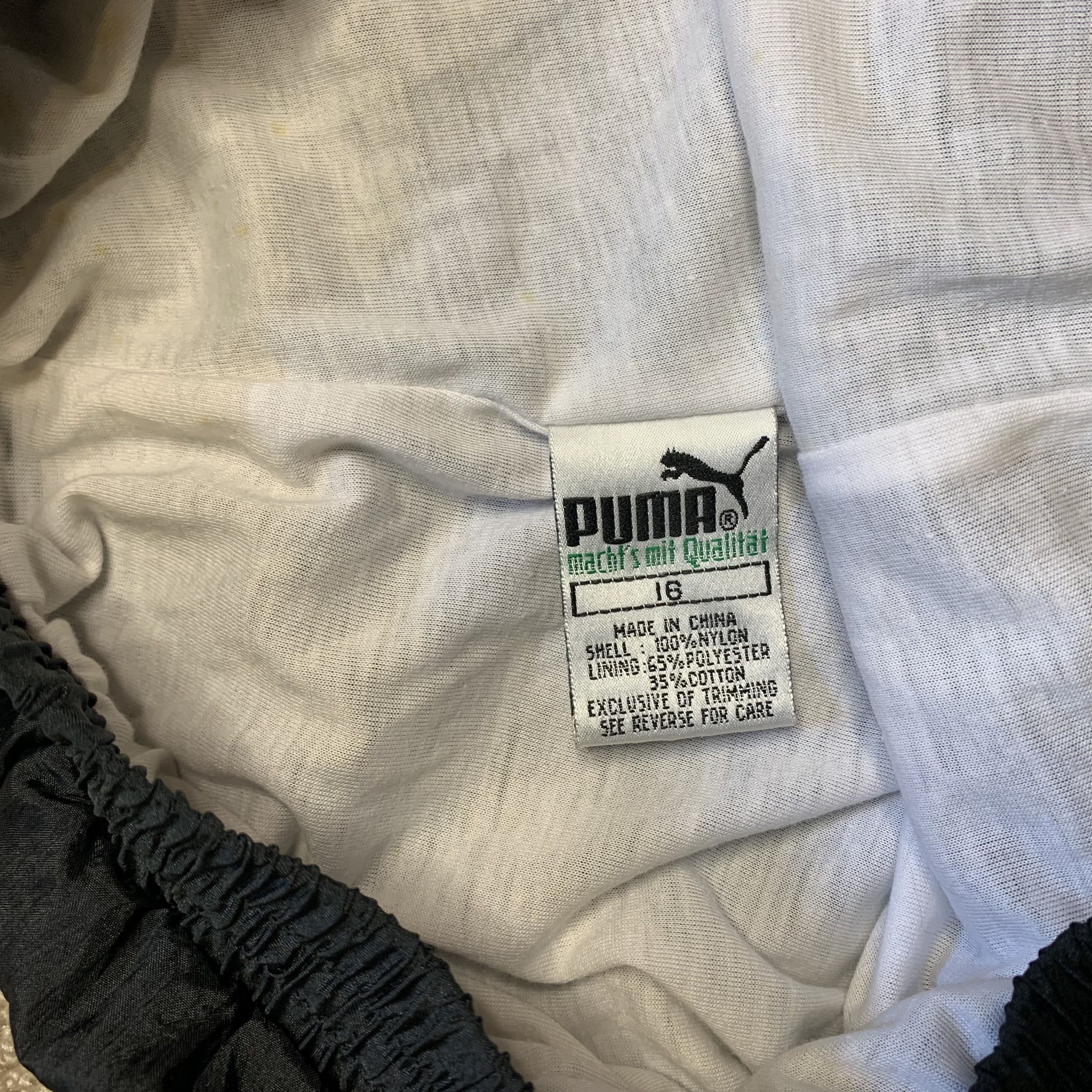Conjunto de chándal Puma chaqueta de pista pantalones parte inferior concha cortavientos años 80 L - Imagen 9 de 9