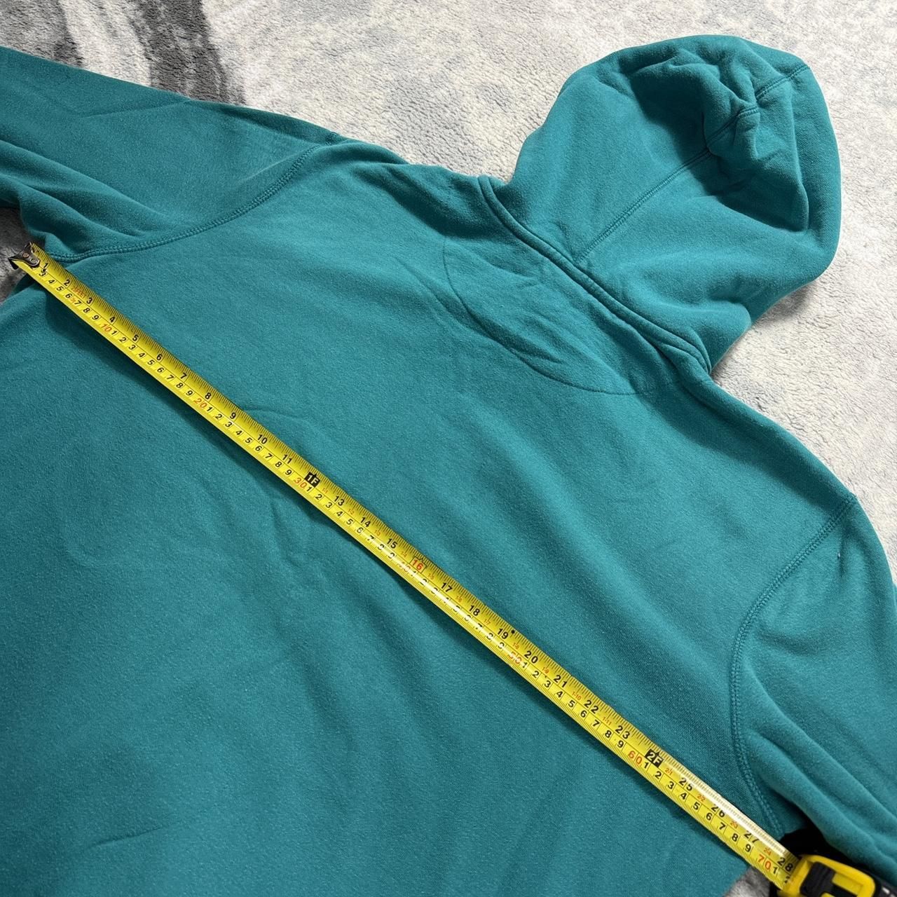 VTG Nike 2000s Turquoise Full Zip Mini Swoosh Sz XL Oversized Heavyweight Hoodie image 5