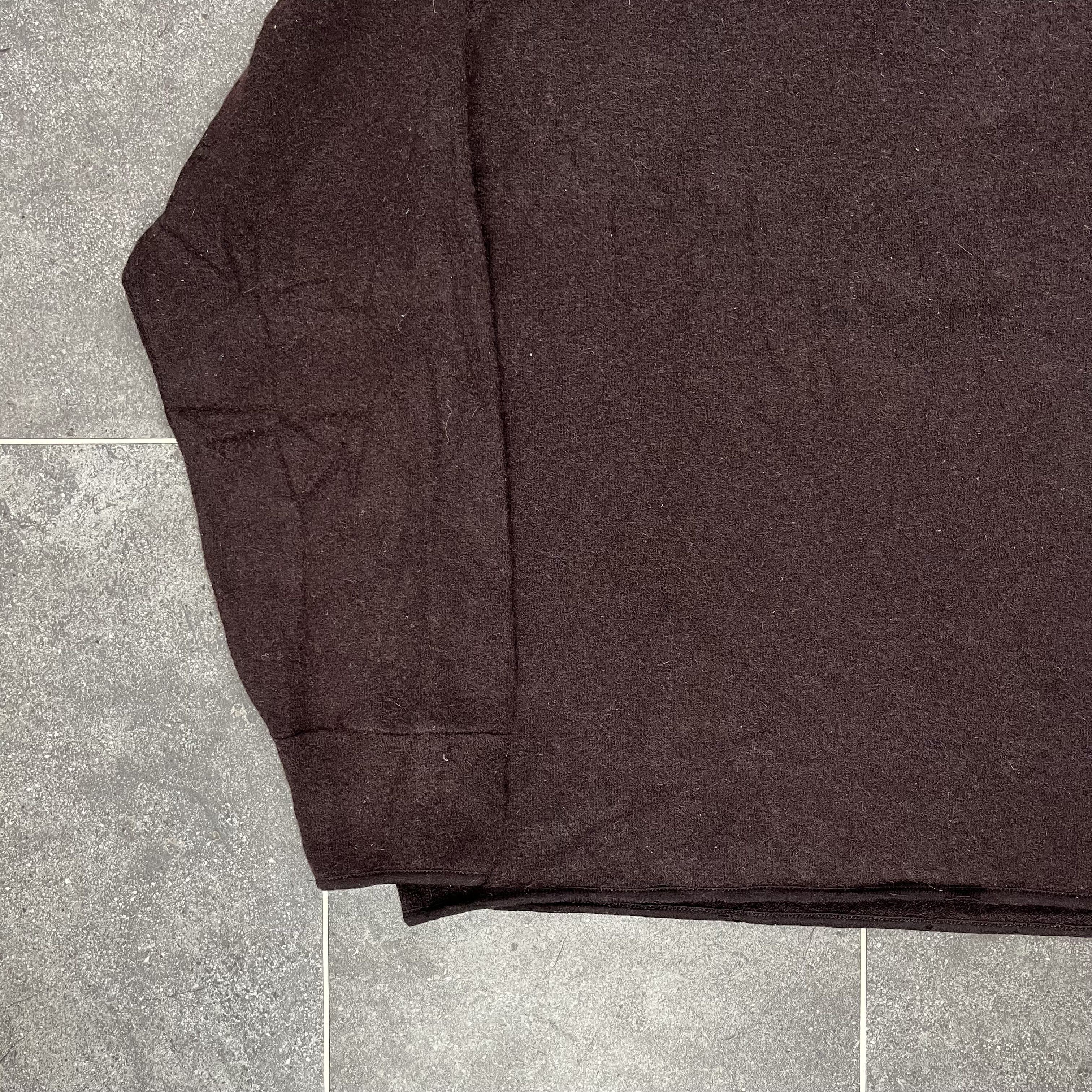 Stone Island Mock Neck Strickpullover Sweatshirt Pullover braun y2k AW 2002 - XL - Bild 5 von 11