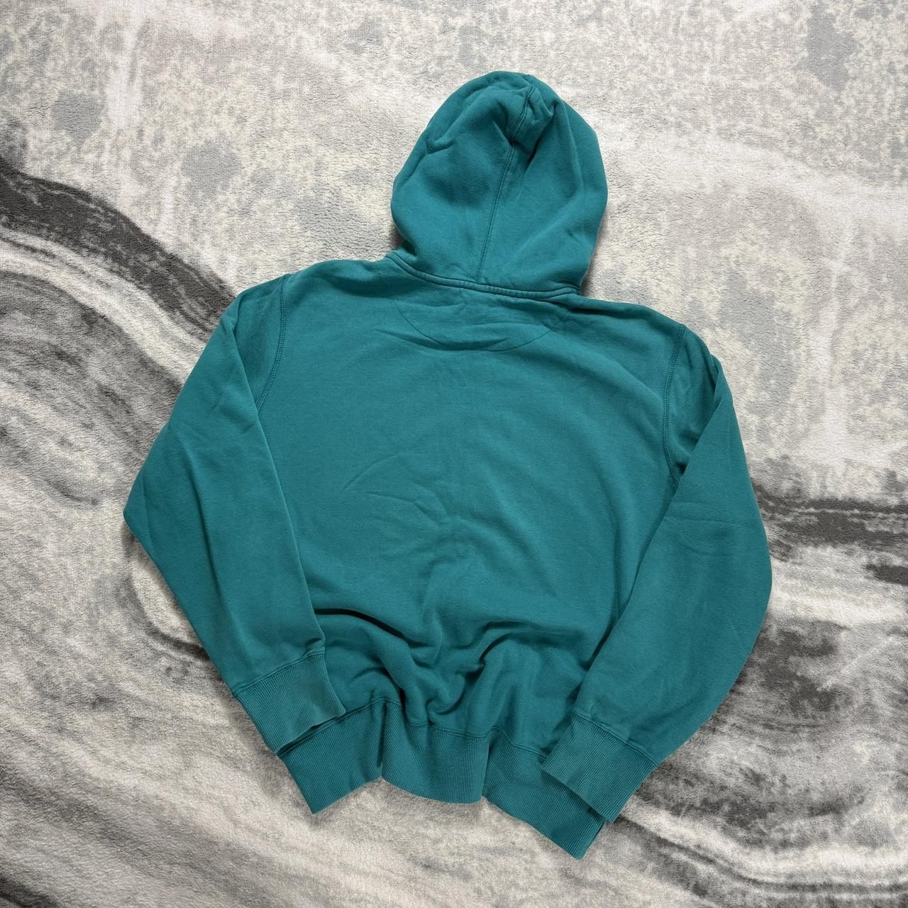 VTG Nike 2000s Turquoise Full Zip Mini Swoosh Sz XL Oversized Heavyweight Hoodie image 8
