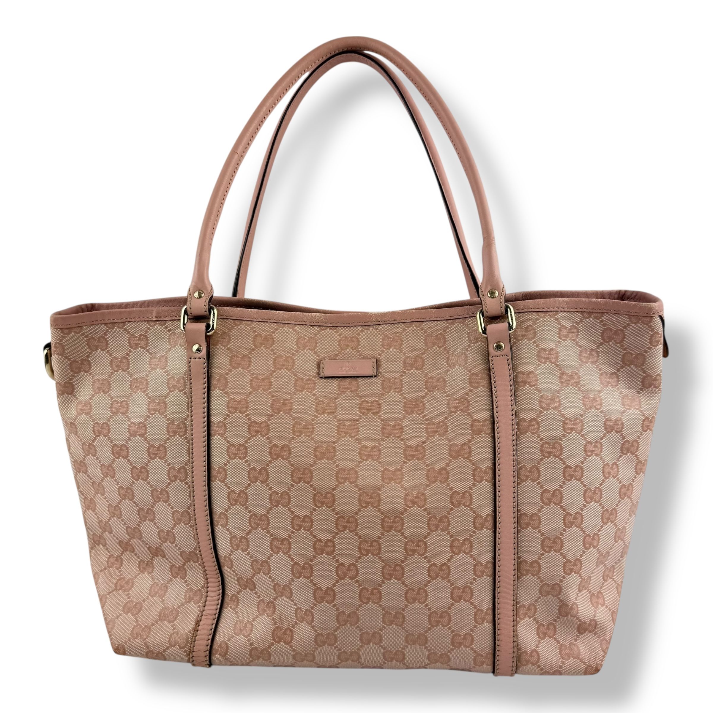 Gucci Crystal Pink GG Monogram Tote Handbag