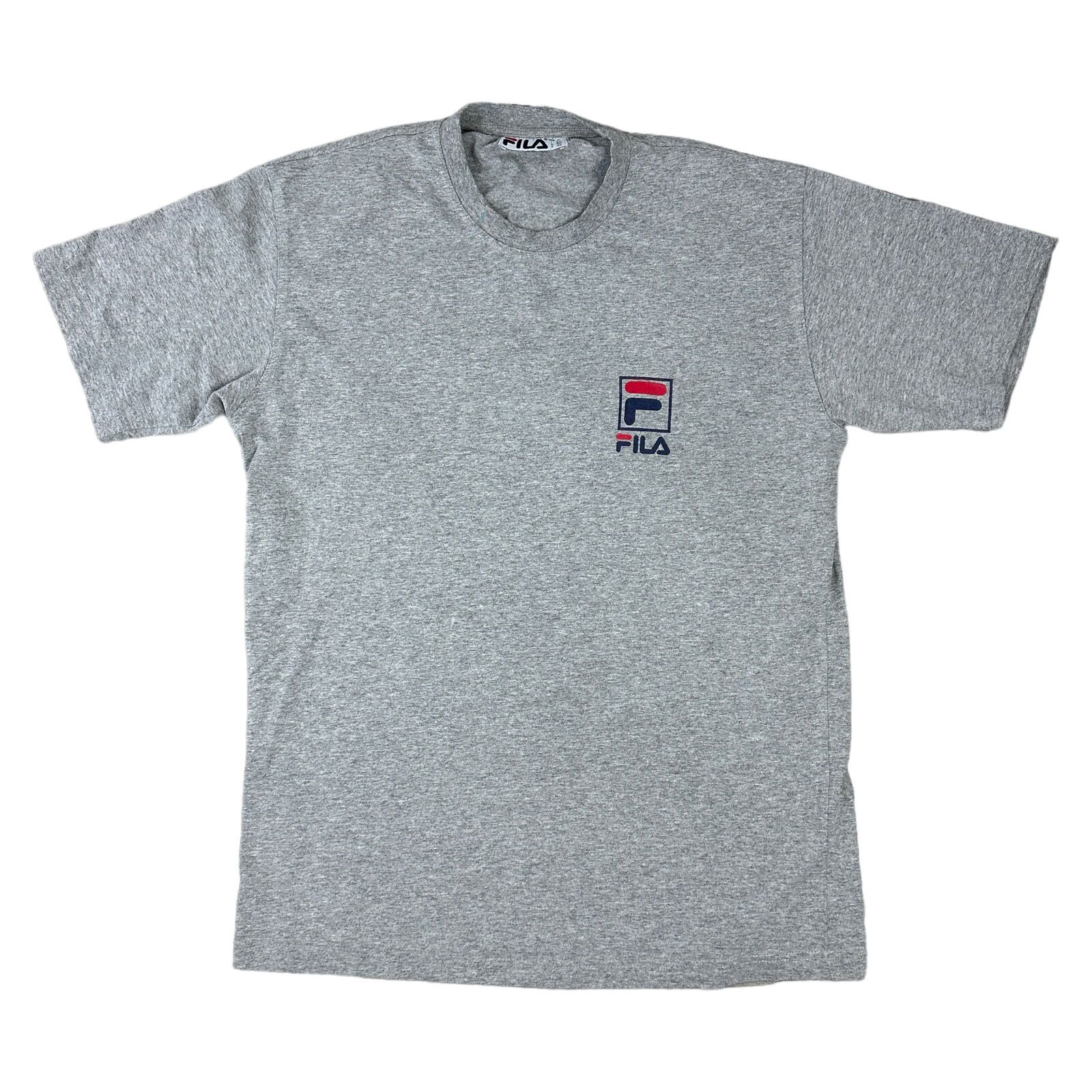 Fila T Shirt Regolare Manica Corta Girocollo Grigio Uomo Medium
