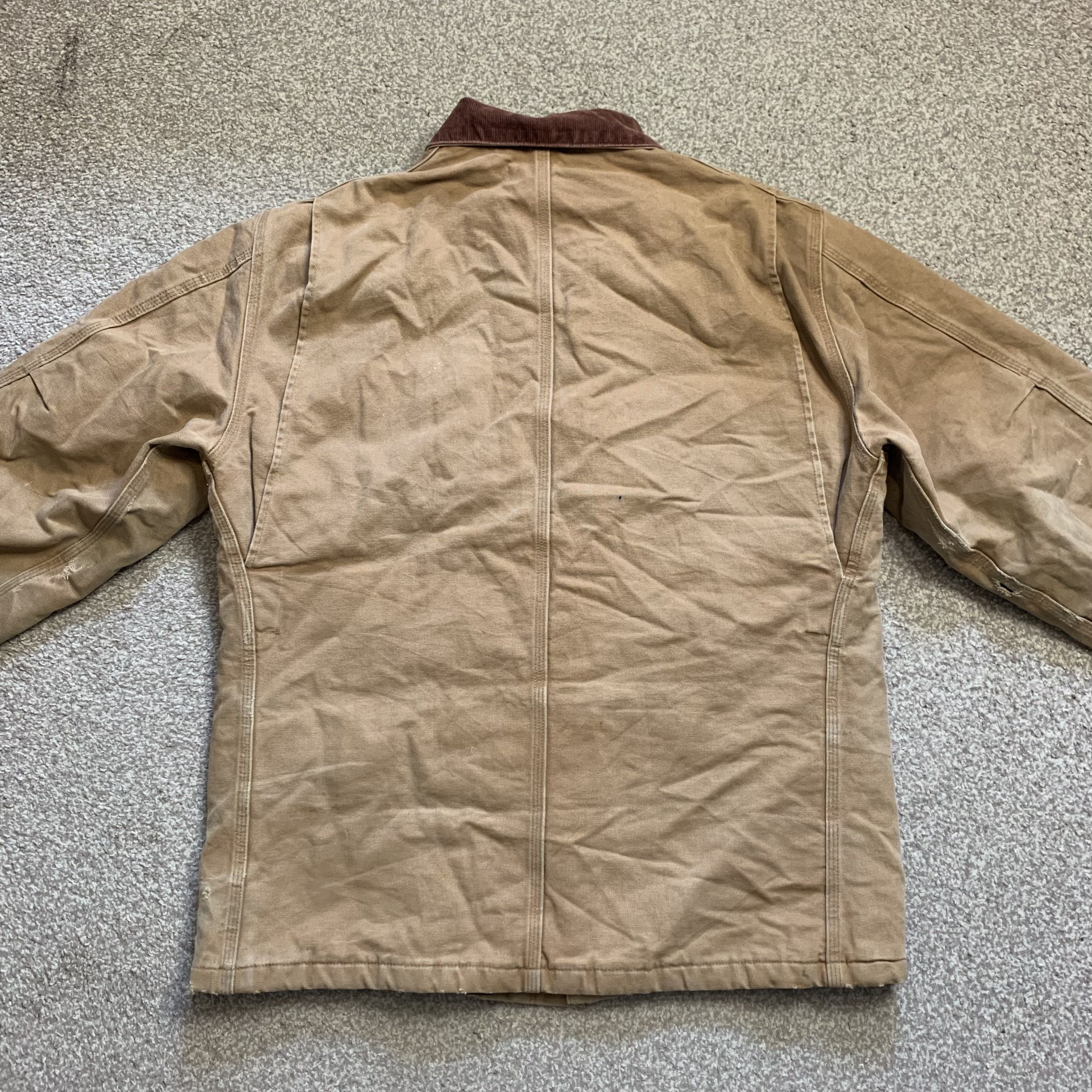 Abrigo Chaqueta Carhartt Detroit Vintage Pato Ropa de Trabajo Cuello Cremallera Completa L - Imagen 12 de 13