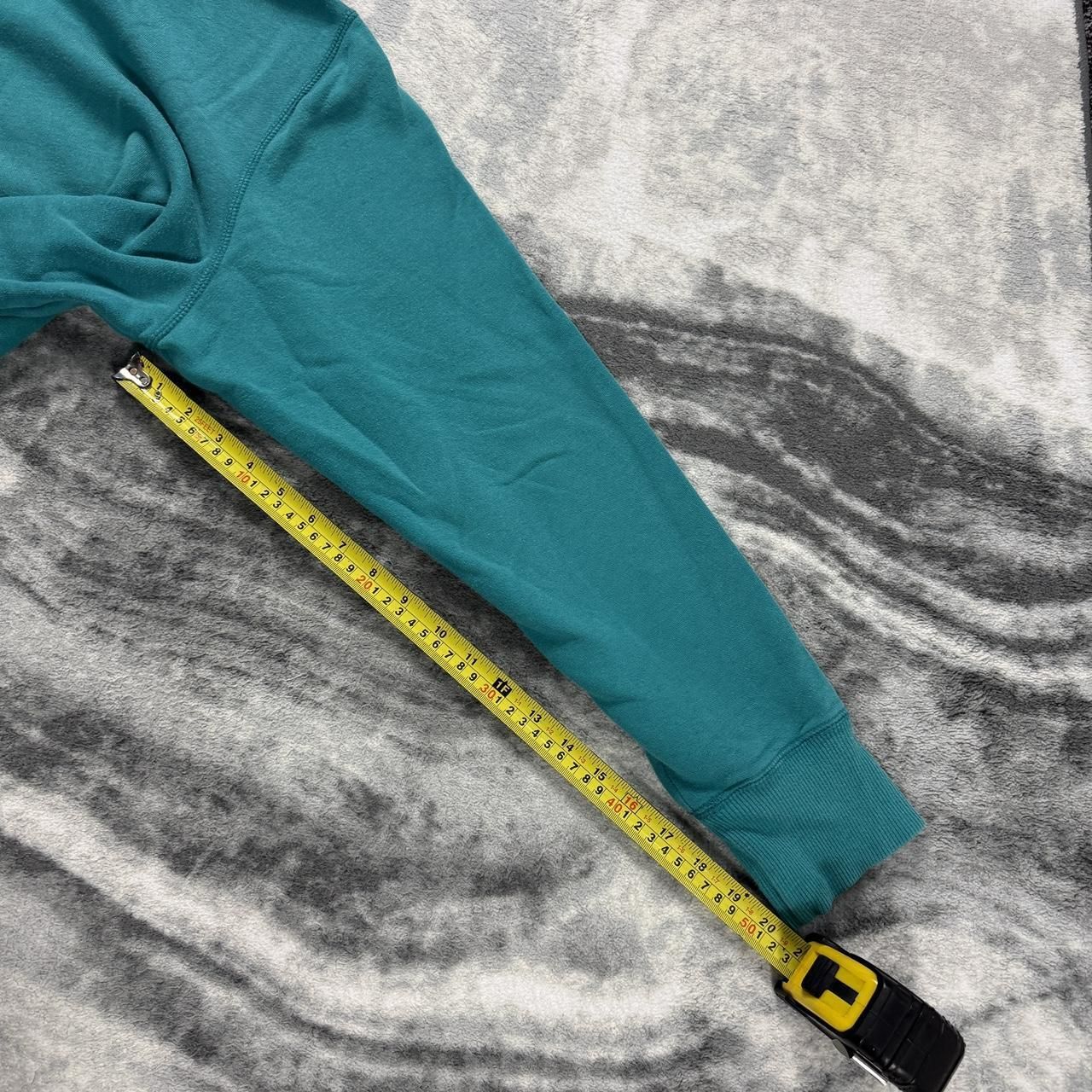 VTG Nike 2000s Turquoise Full Zip Mini Swoosh Sz XL Oversized Heavyweight Hoodie image 7