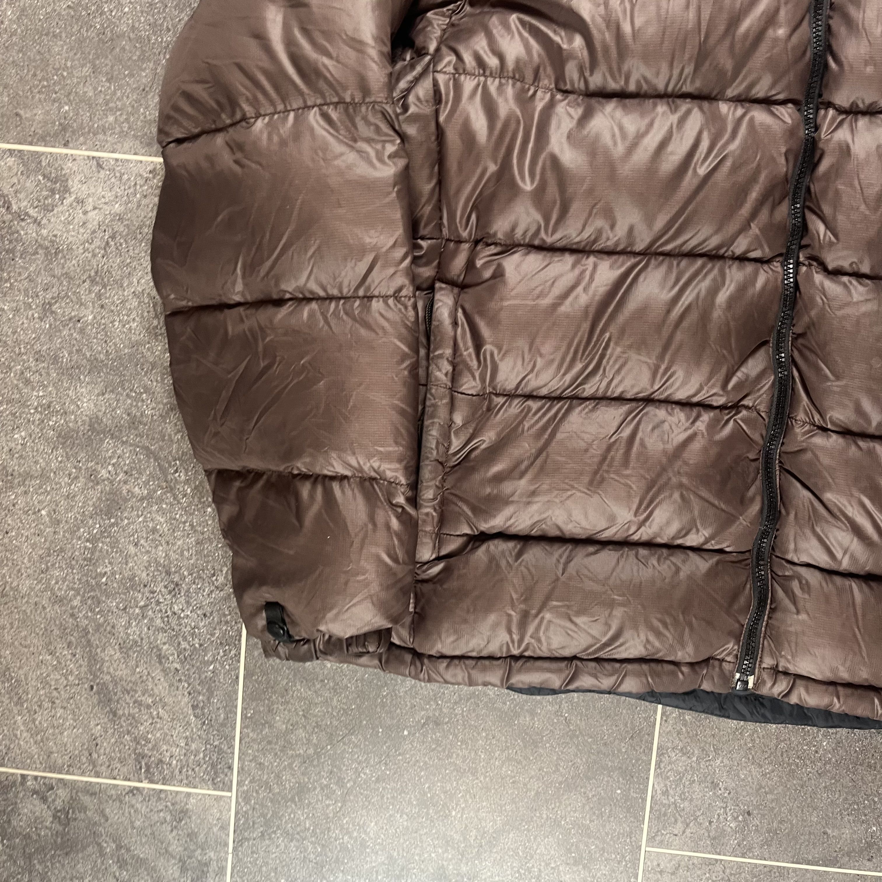 The North Face Nuptse Puffer Coat Jacket 700 Brown Mens Hooded Size