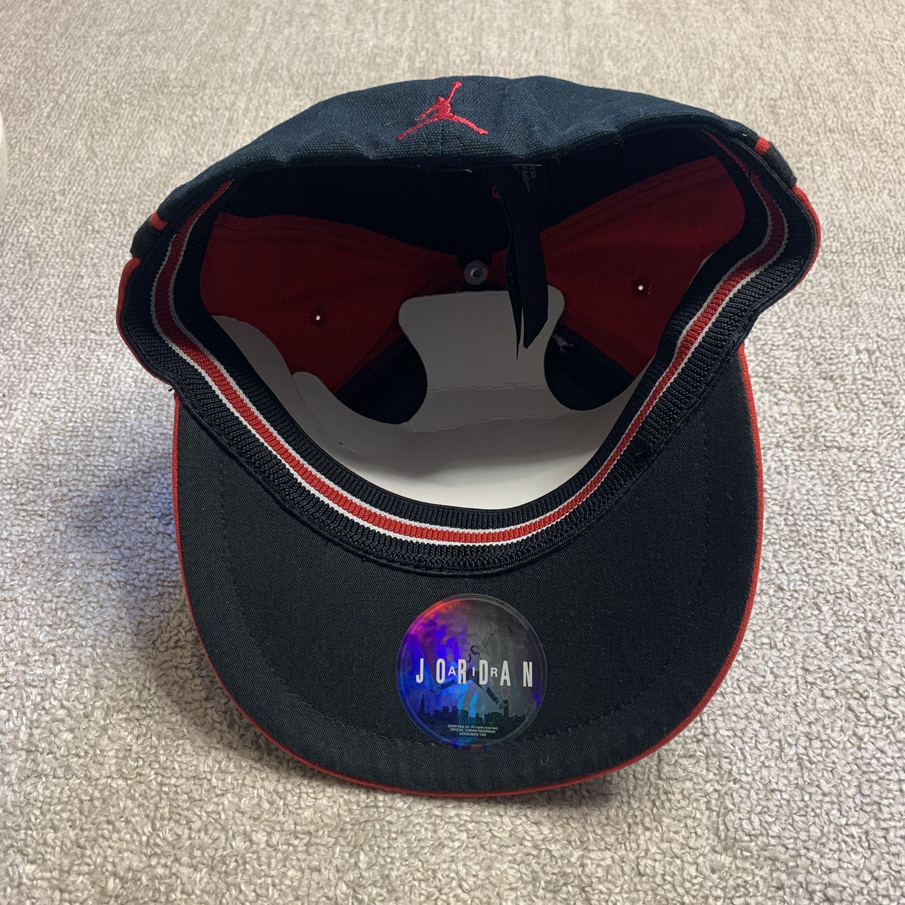 Gorra Air Jordan Wings Jumpman elástica ajustada años 2000 vintage 2006 rara L/XL - Imagen 7 de 9