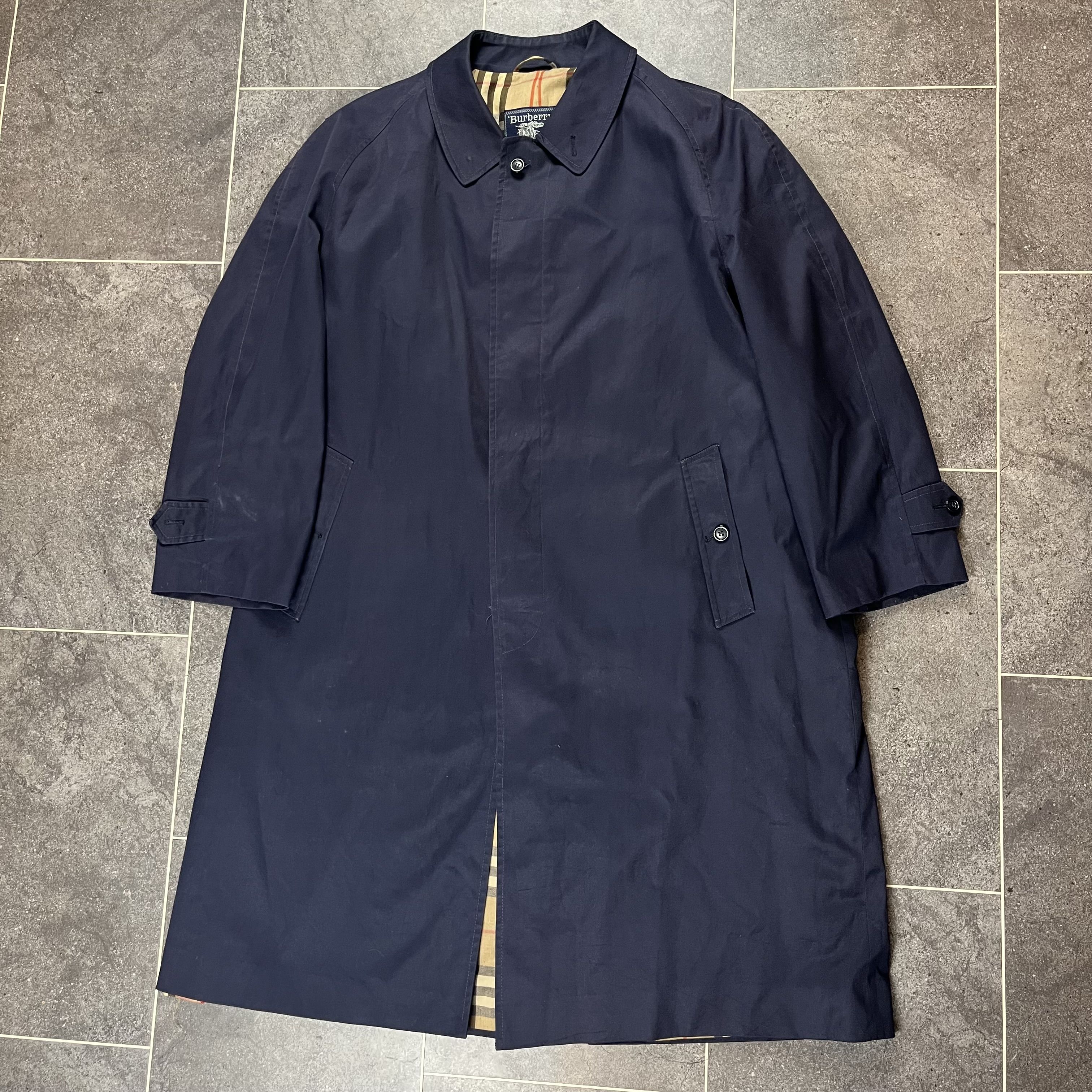Burberry’s Harrods Made in England Trench Coat Jacket Nova Check - size Large - Picture 2 of 10