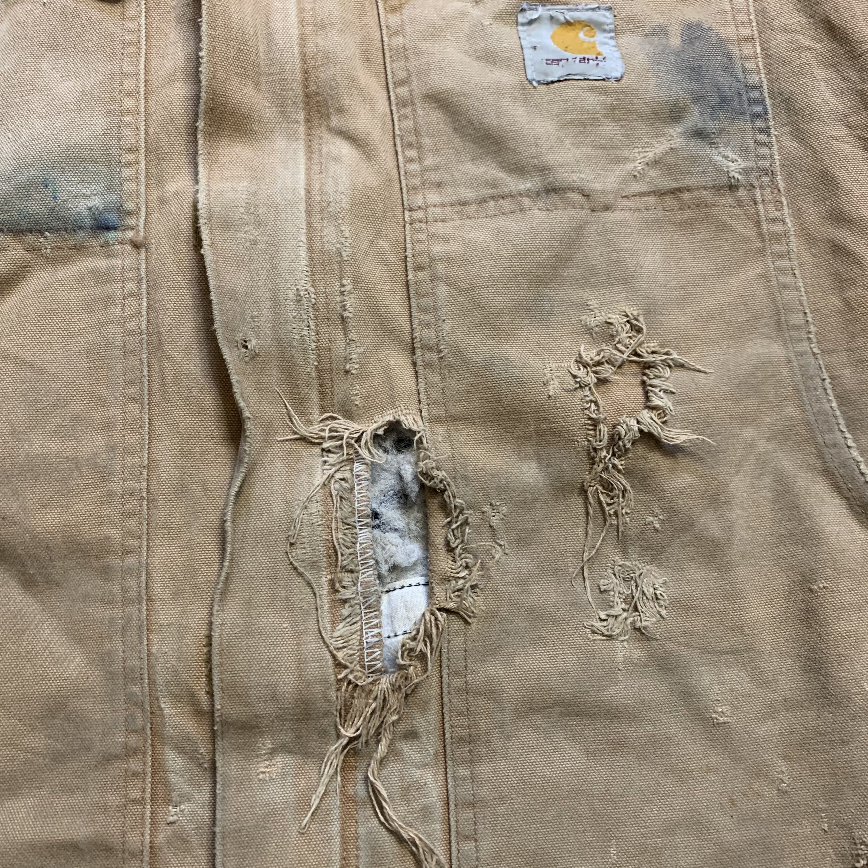 Abrigo Chaqueta Carhartt Detroit Vintage Pato Ropa de Trabajo Cuello Cremallera Completa L - Imagen 6 de 13