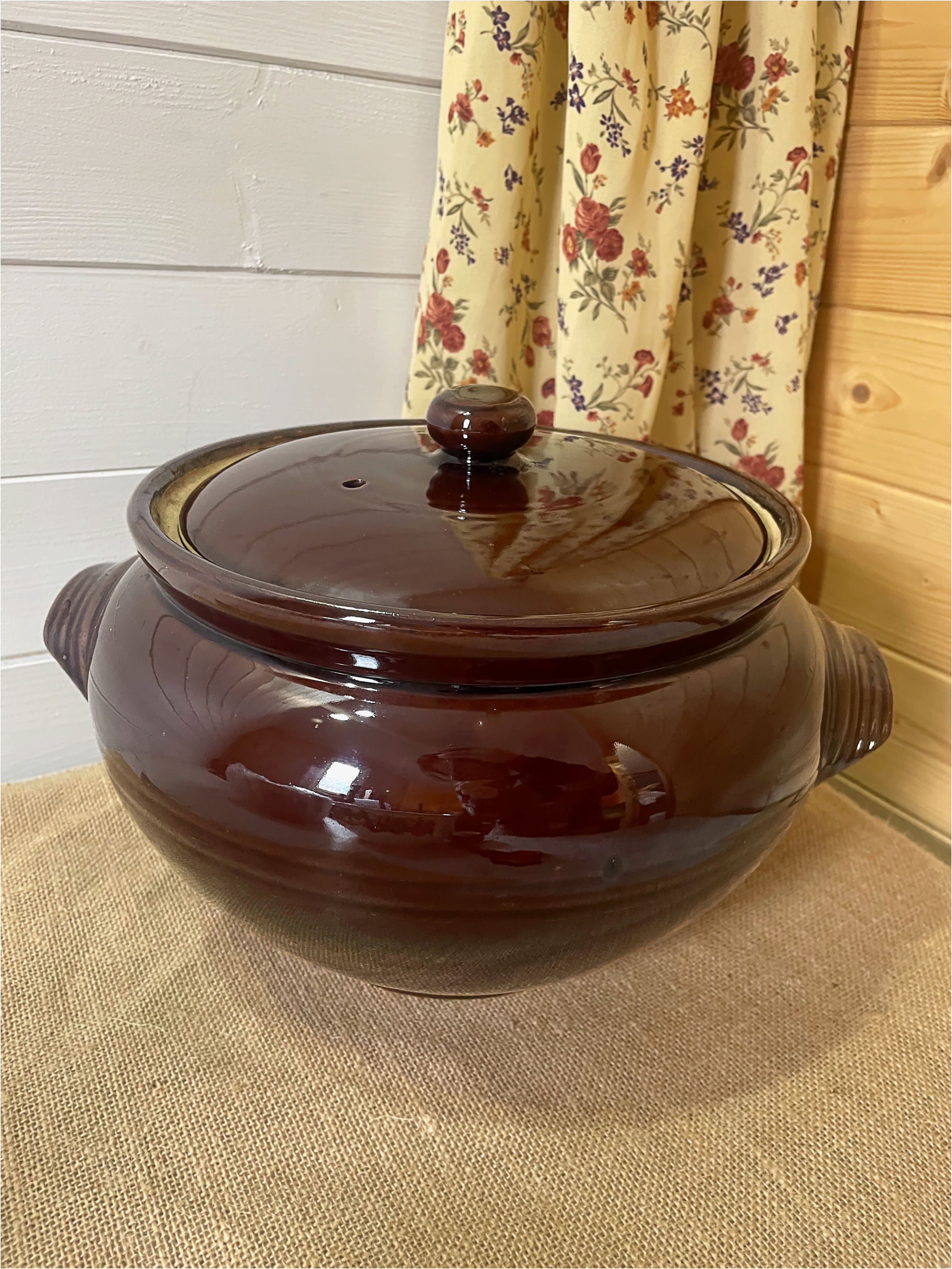 Large Round Stew Pot Dark Brown Handles Moira Home Kitchen Kitchenware Cookware - Picture 7 of 12