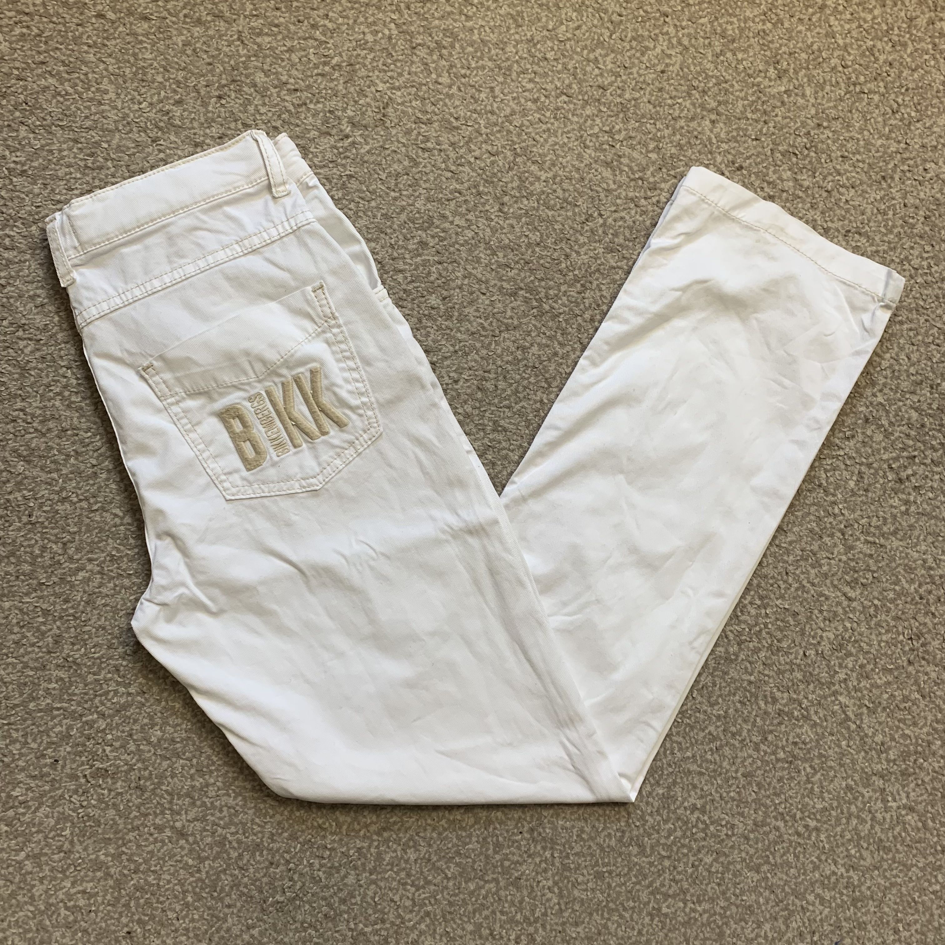 Dirk Bikkembergs Jeans Trousers Chinos Straight Regular Fit Vintage Y2K 28x28.5 - Picture 1 of 8