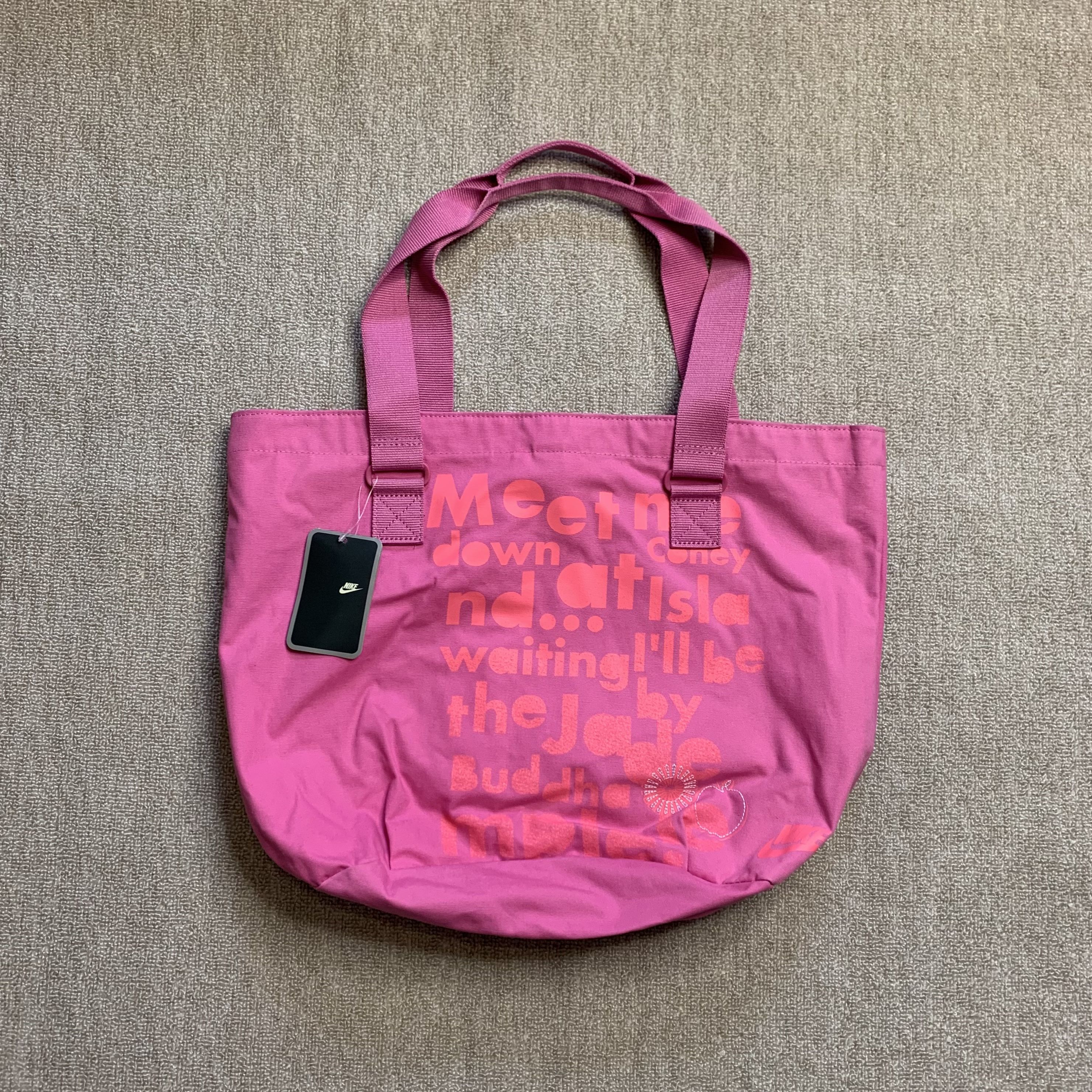 Nike Hand Bag Tote Shoulder 2000s Vintage Gym Training School Swoosh - Picture 1 of 7