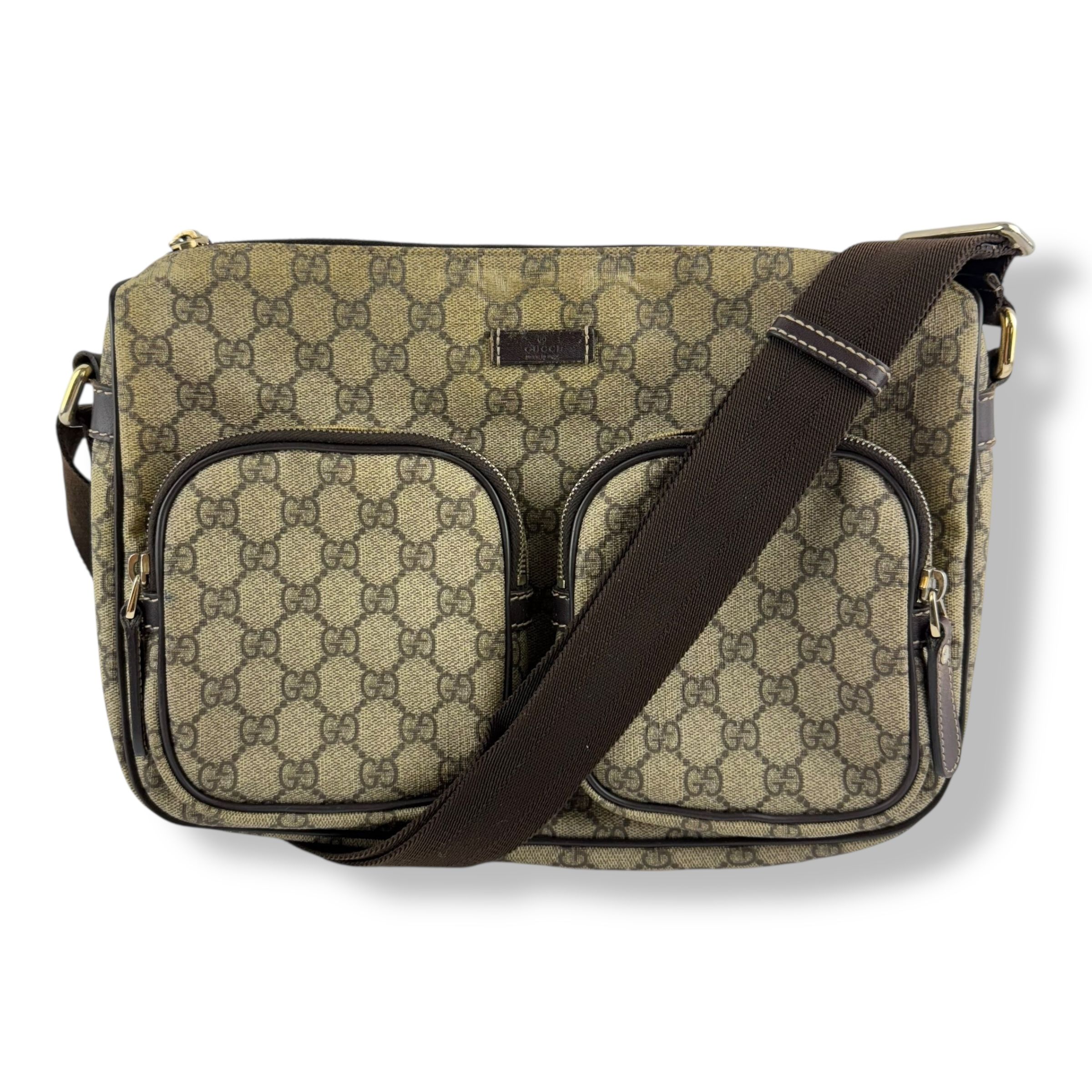 Gucci Shoulder Bag GG Supreme Brown Beige