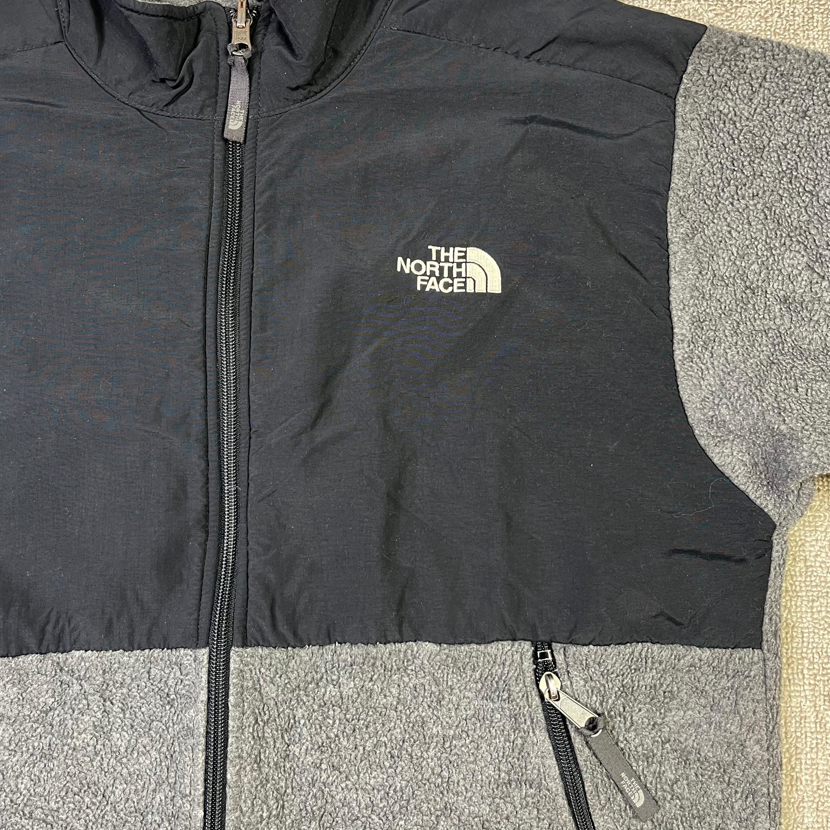 The North Face Fleece Jacket Full Zip Grey Black Outdoor Festival Youth - Picture 3 of 12