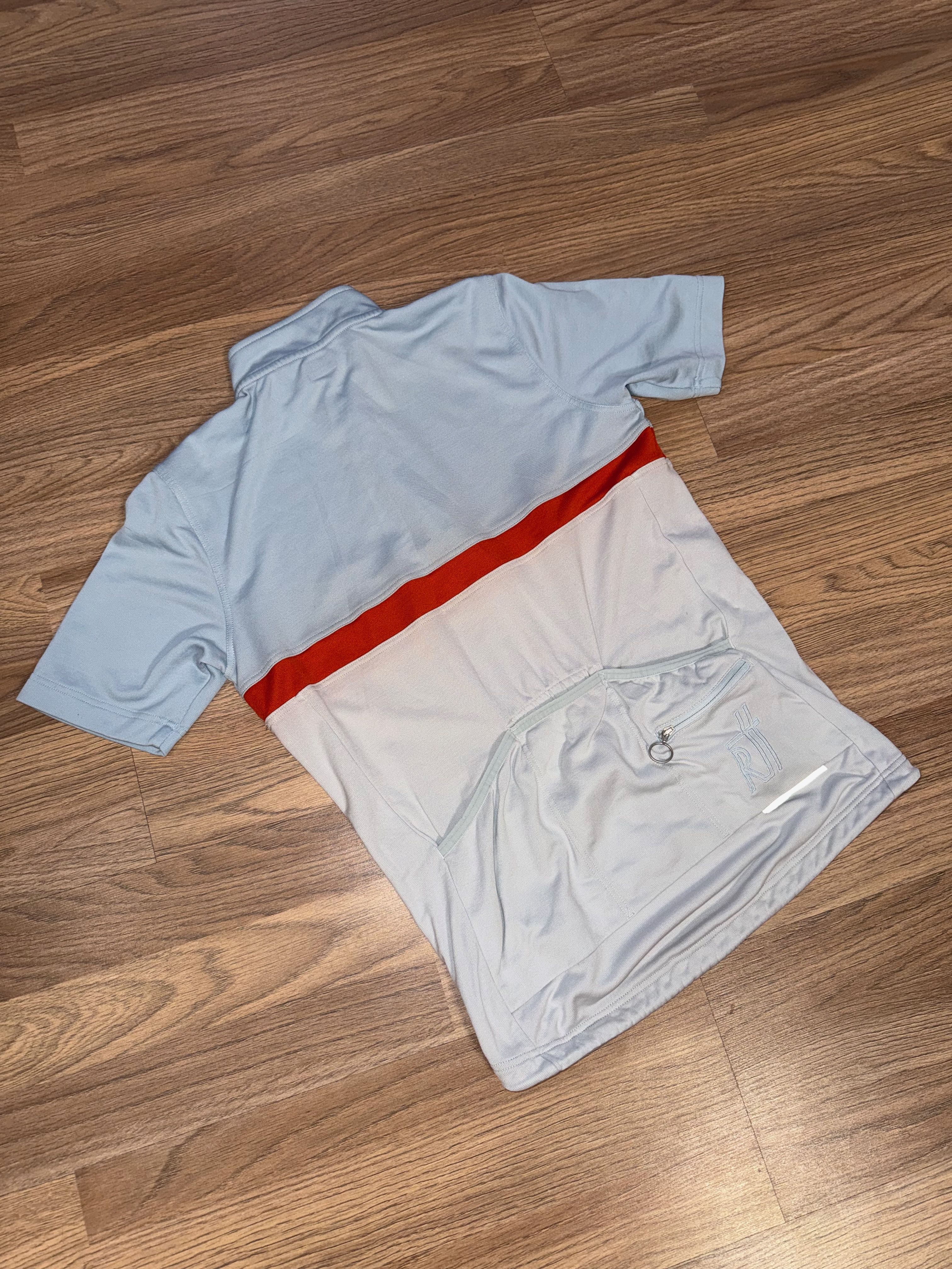 Blue & off White Rapha Mens Classic Club Cycling Jersey Medium image 2