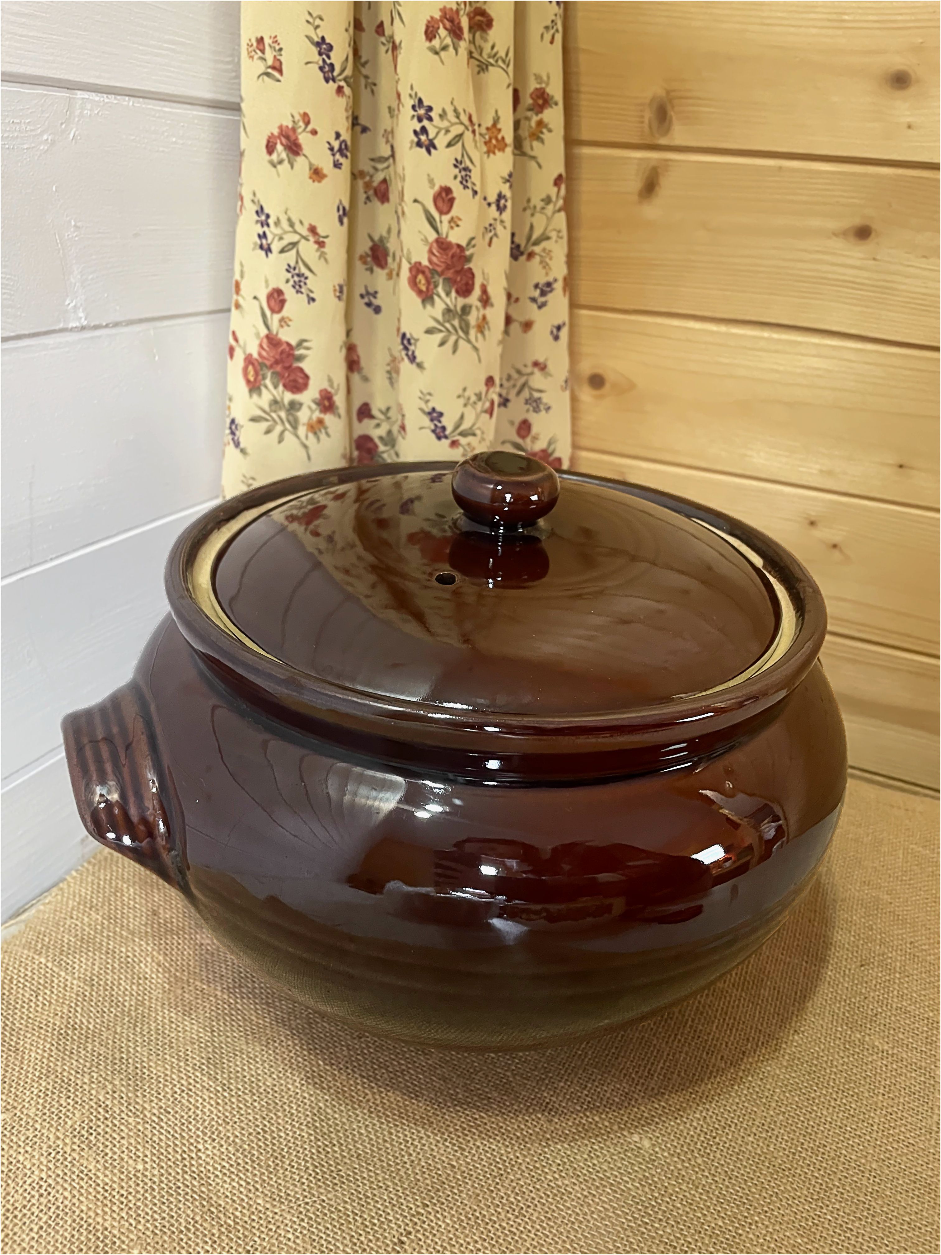 Large Round Stew Pot Dark Brown Handles Moira Home Kitchen Kitchenware Cookware - Picture 9 of 12