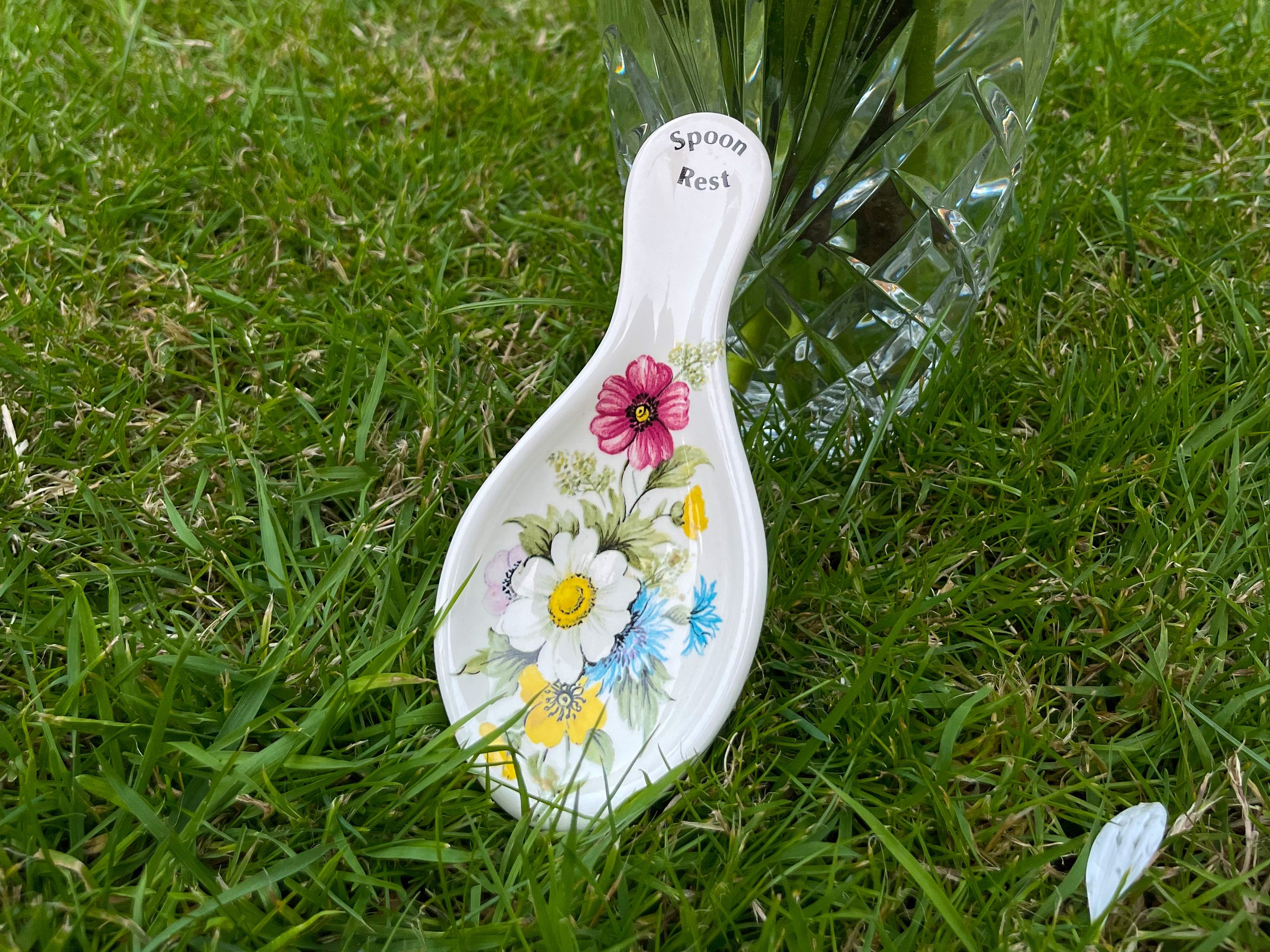 Spoon Rest Round Ceramic Kitchenware Made In England By Greenfield Pottery - Picture 6 of 11