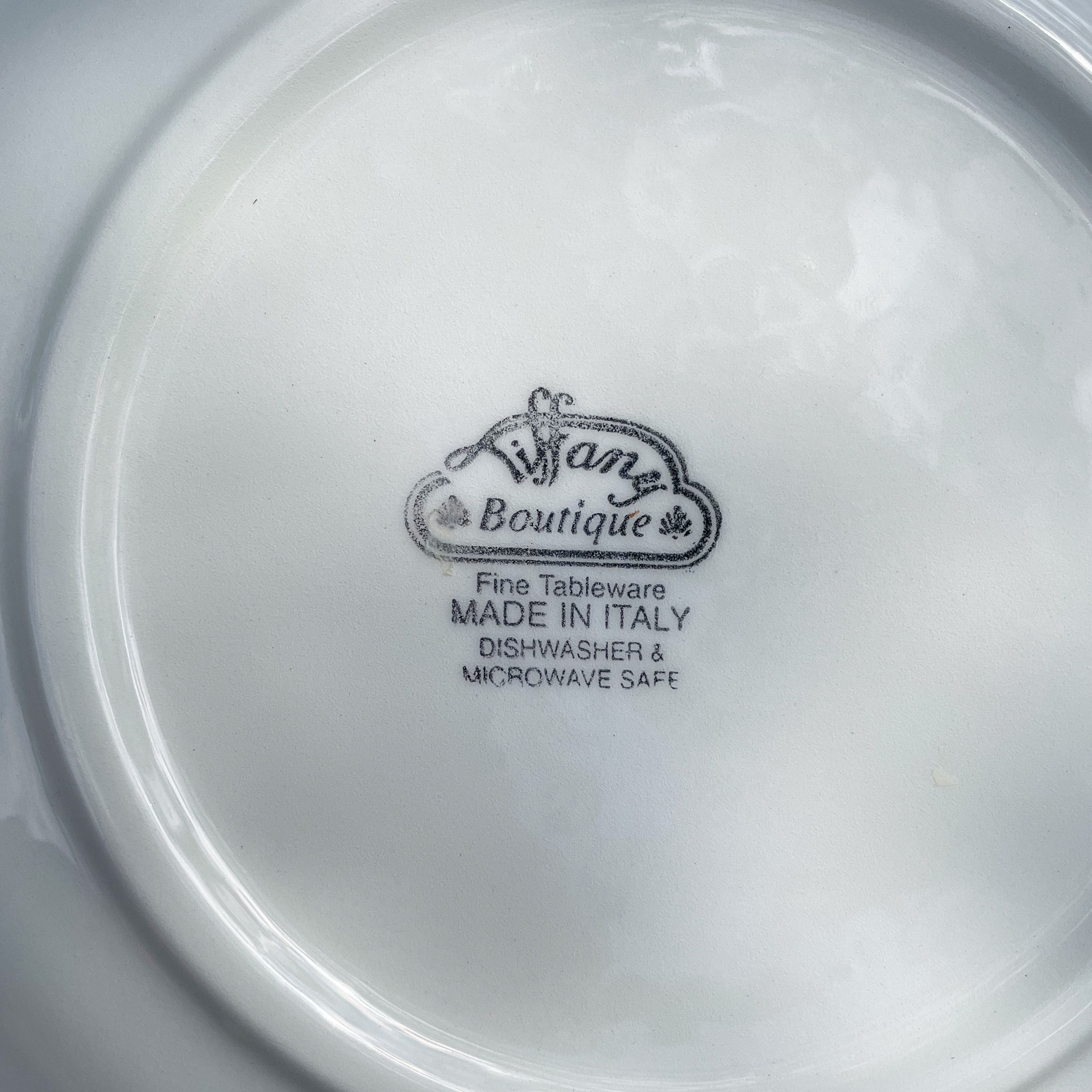 Large Round Plate Ceramic Cockerel Vegetables Tiffany Boutique Made in Italy - Picture 9 of 9