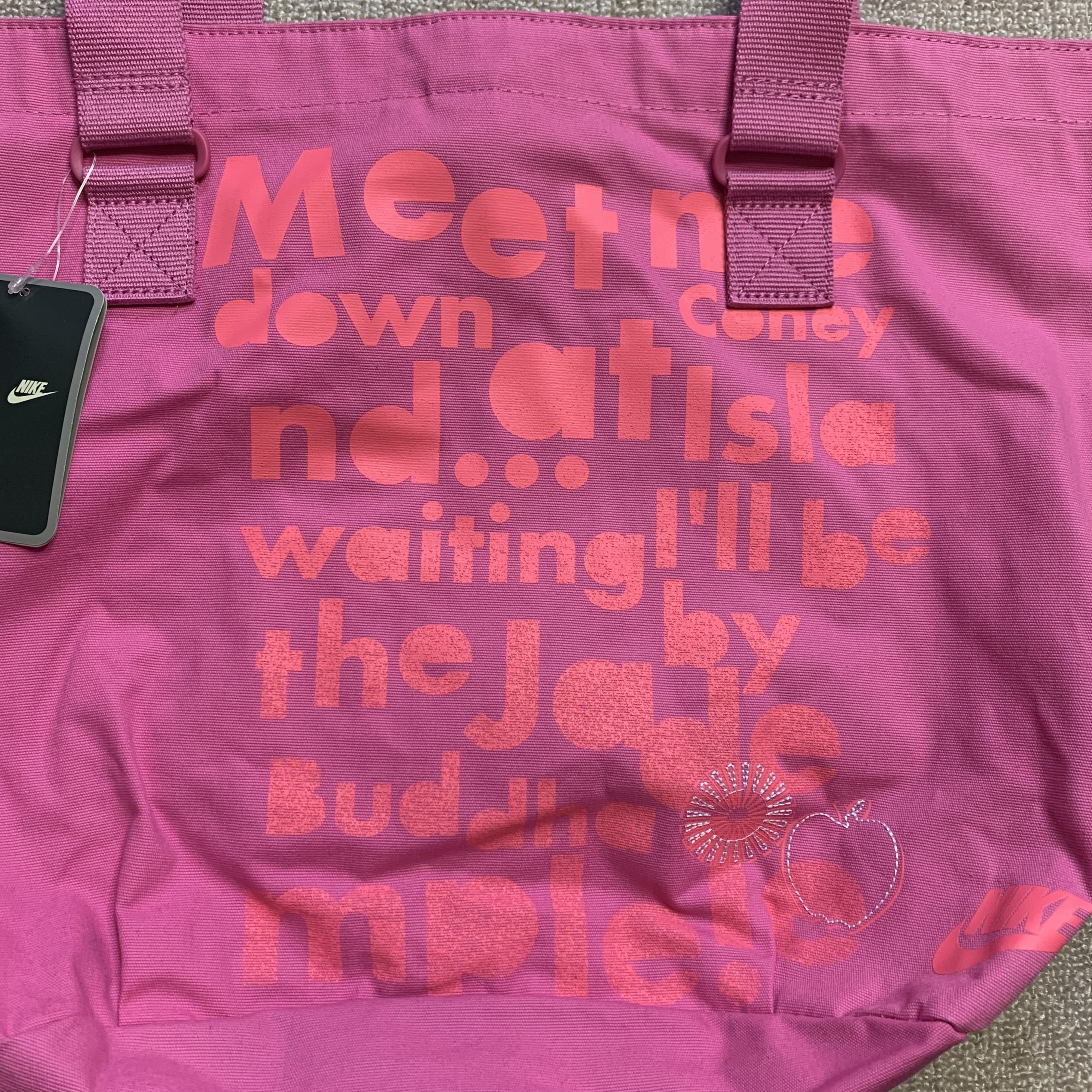 Nike Hand Bag Tote Shoulder 2000s Vintage Gym Training School Swoosh - Picture 2 of 7