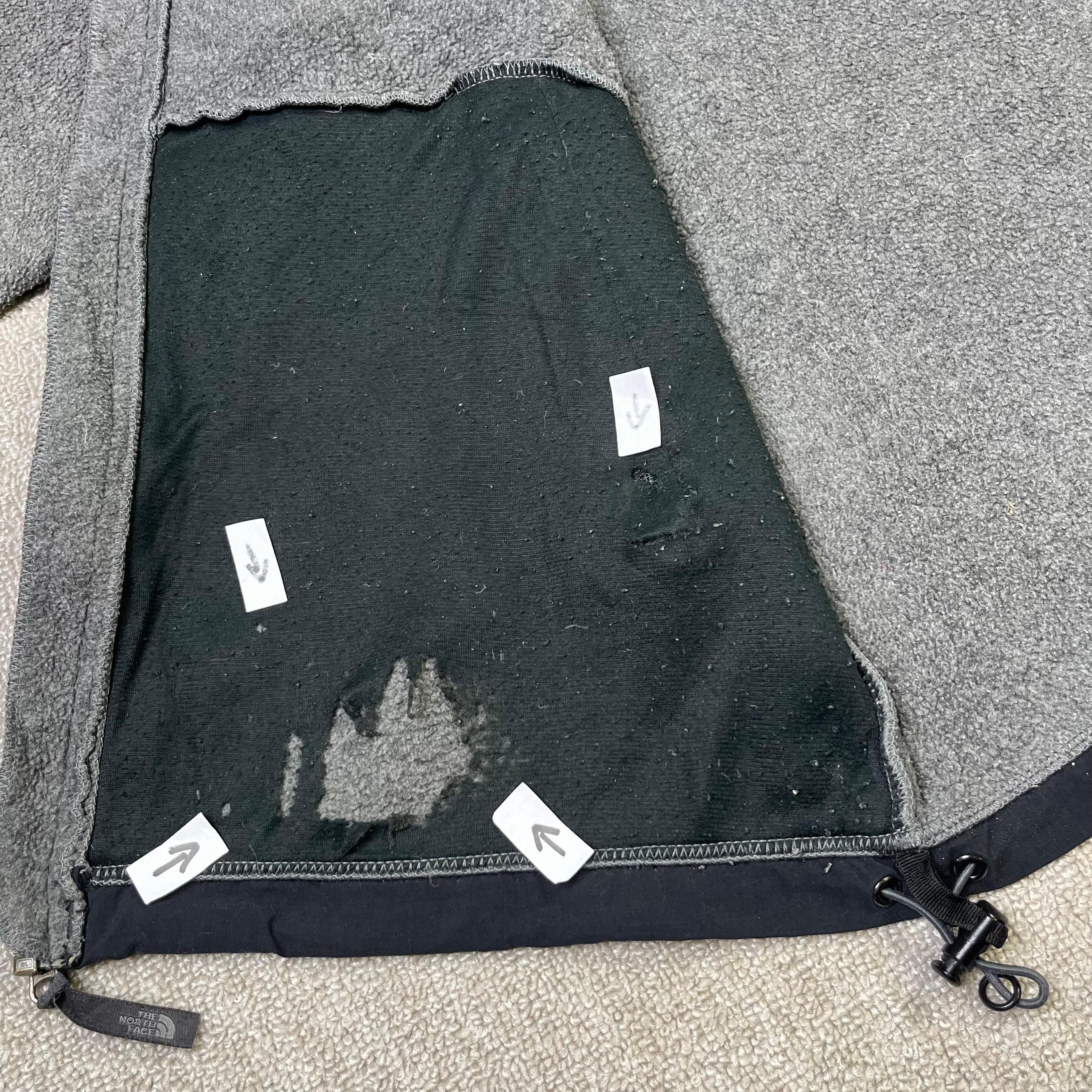 The North Face Fleece Jacket Full Zip Grey Black Outdoor Festival Youth - Picture 10 of 12