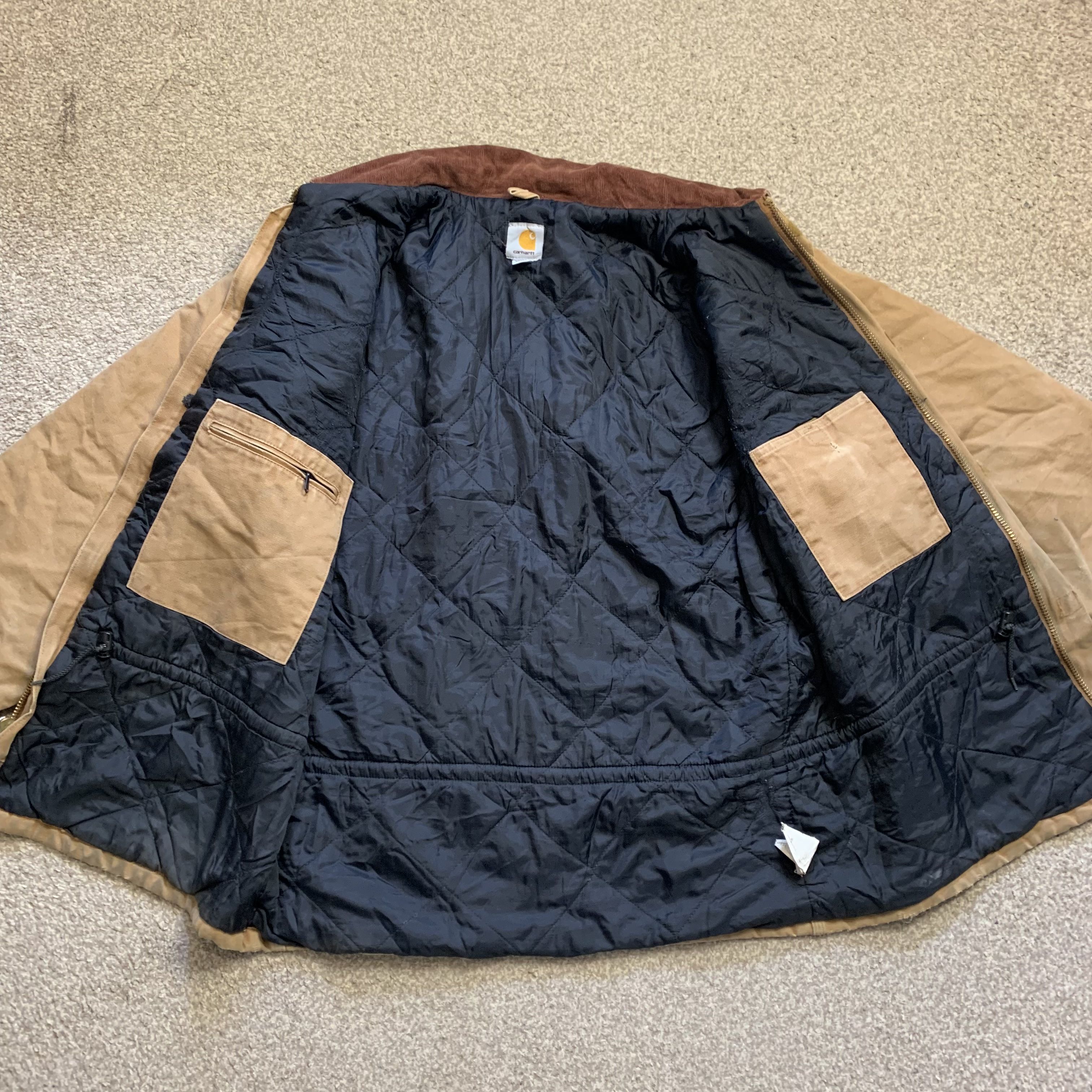Abrigo Chaqueta Carhartt Detroit Vintage Pato Ropa de Trabajo Cuello Cremallera Completa L - Imagen 8 de 13